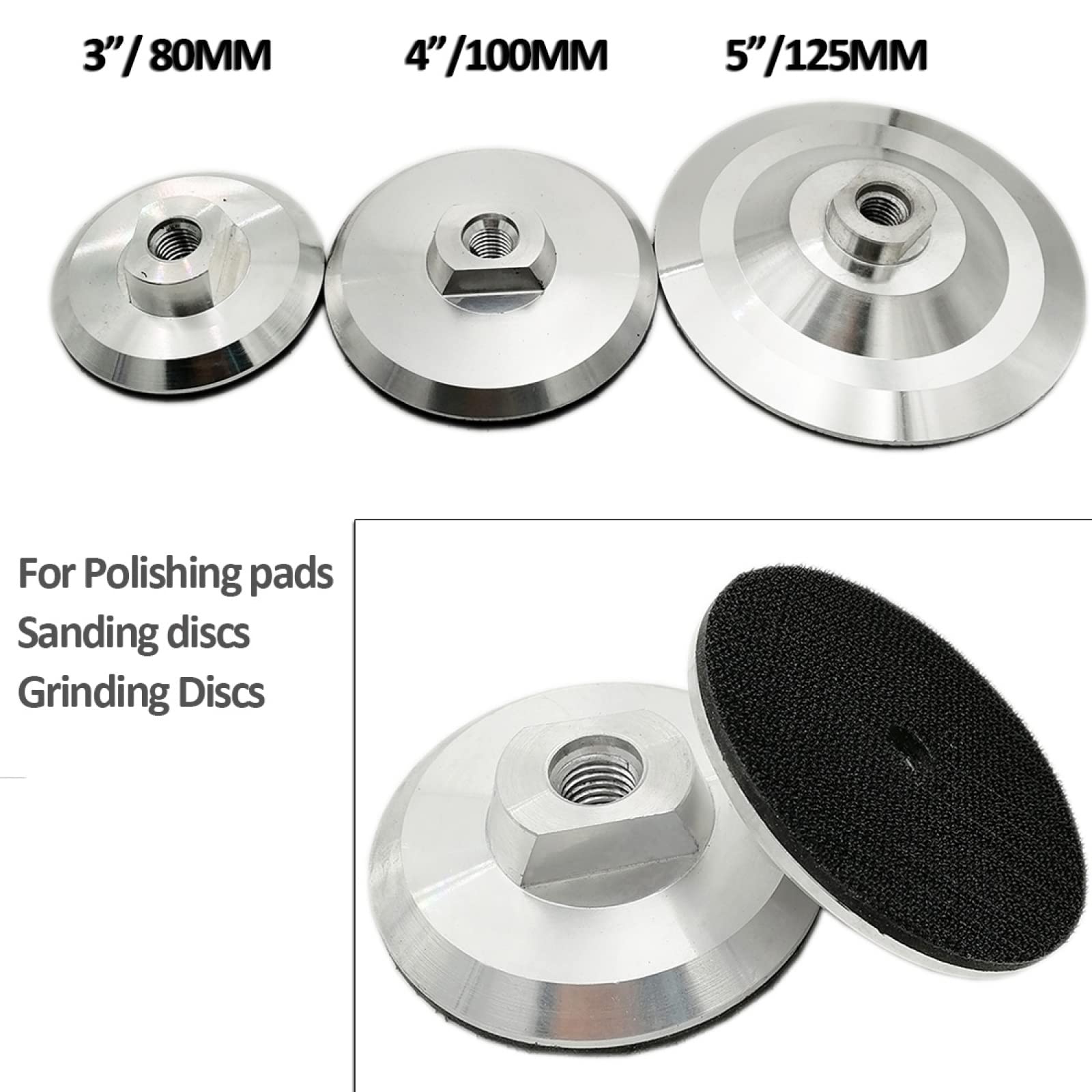 4 Inch (100mm) Aluminum Base Backing Pad for Diamond Polishing Pads - Compatible with Angle Grinders - Perfect for Stone, Concrete & Tile Polishing & Grinding Projects