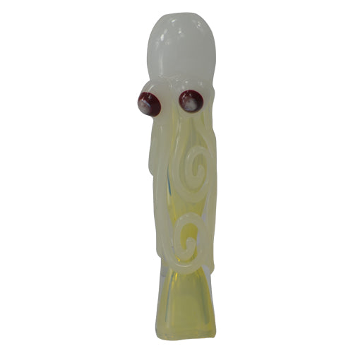 Octopus Chillum Glass Pipe - Handmade Smoking Pipe for Herbs & Tobacco | Portable & Durable for Travel, Camping, and Outdoor Use