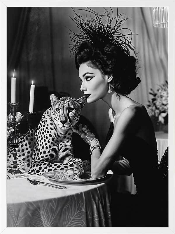 Feline Couture Framed Art Print - Cat Lover Home Decor - Perfect for Living Room, Bedroom & Office Wall Art