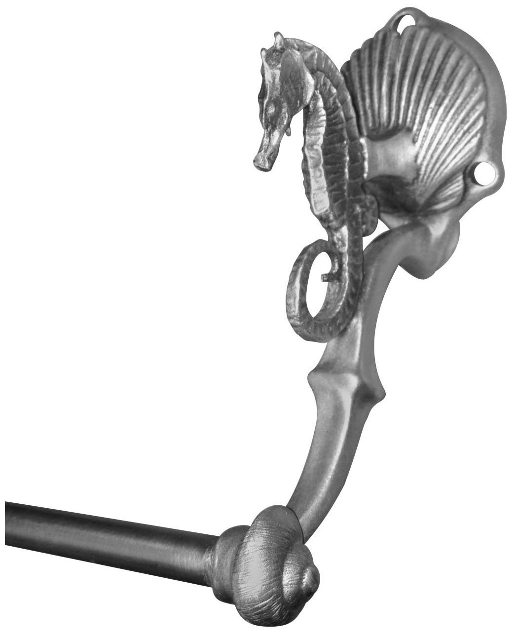 D'Artefax DHTB3-BRZ 24-Inch Sea Horse Towel Bar - Elegant Bronze Bathroom Towel Holder for Coastal & Nautical Themed Decor - Perfect for Beach House, Guest Bathroom & Spa Retreat