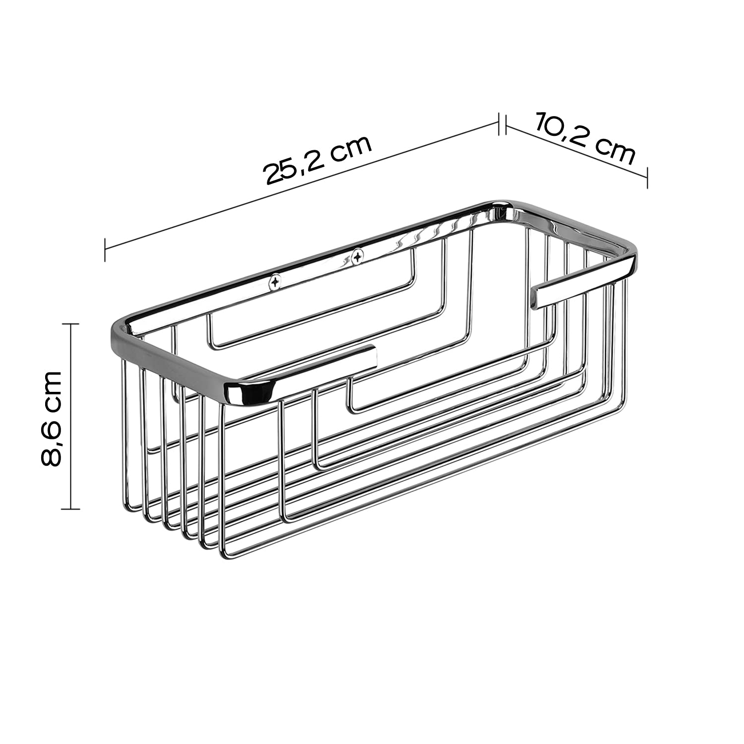 Gedy Nameeks 2419-13 Stainless Steel Wire Double Soap Dish Holder - Rustproof Bathroom Organizer for Shower, Sink & Countertop Storage