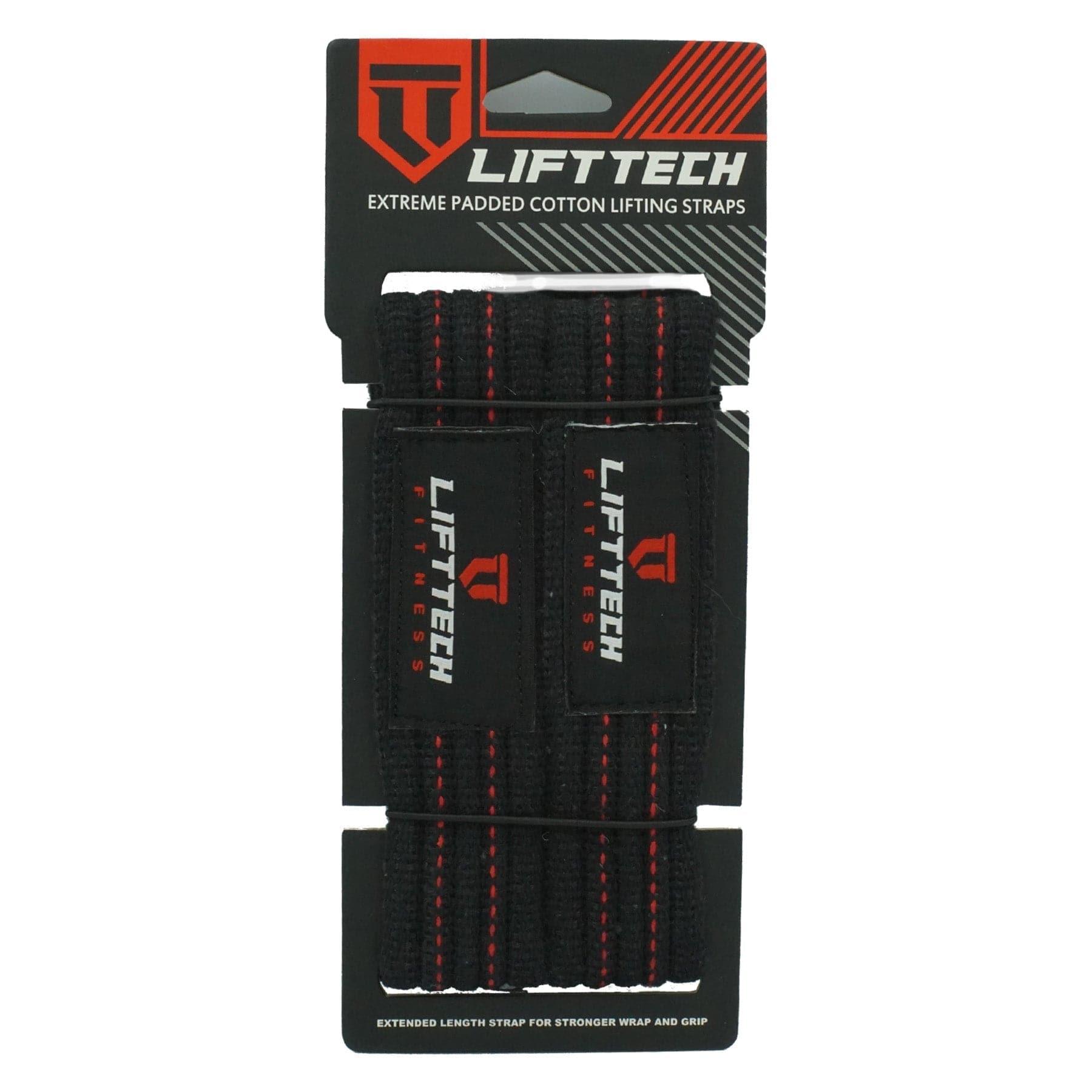 Lift Tech Fitness Extreme Padded Lifting Strap - Premium Weightlifting Grips for Gym & Strength Training - Perfect for Deadlifts, Rows & Pull Exercises