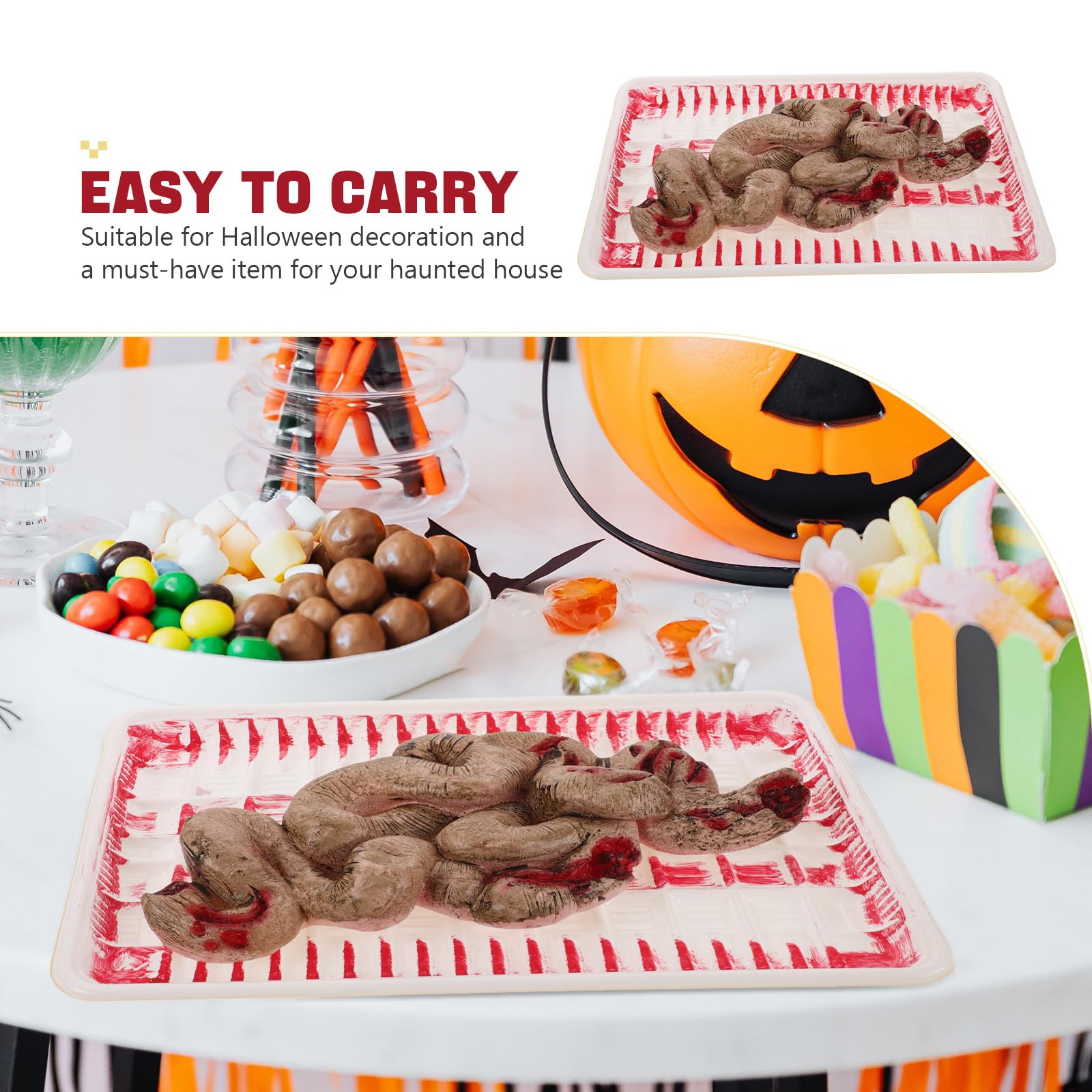 Scary Fake Intestines Toy - Realistic Halloween Organ Prank Props for Trick or Treat, Haunted House Decor, and Spooky Party Supplies