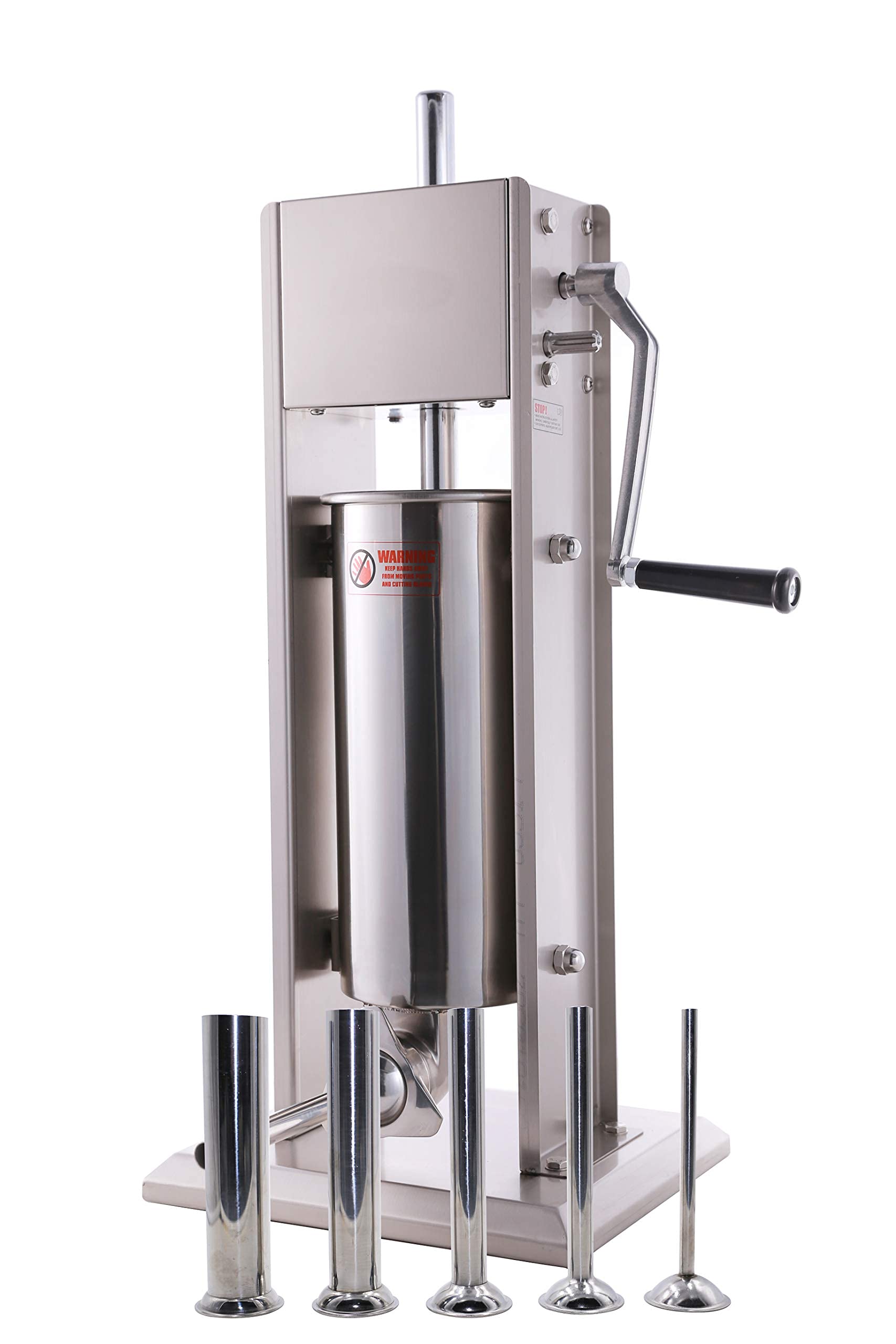 Premium Stainless Steel Vertical Sausage Stuffer - Dual Speed 11LB/5L Capacity - 2-in-1 Sausage Maker & Churro Maker for Home Kitchen & Commercial Use - Perfect for Making Homemade Sausages, Spanish Churros & More
