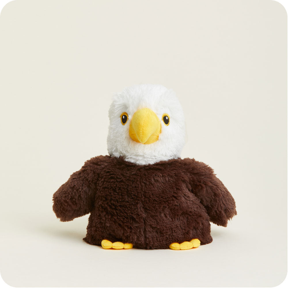 Weighted Heated Eagle Stuffed Animal - Warmies Plush Toy for Comfort & Relaxation - Perfect for Stress Relief, Anxiety, and Cold Weather Warmth