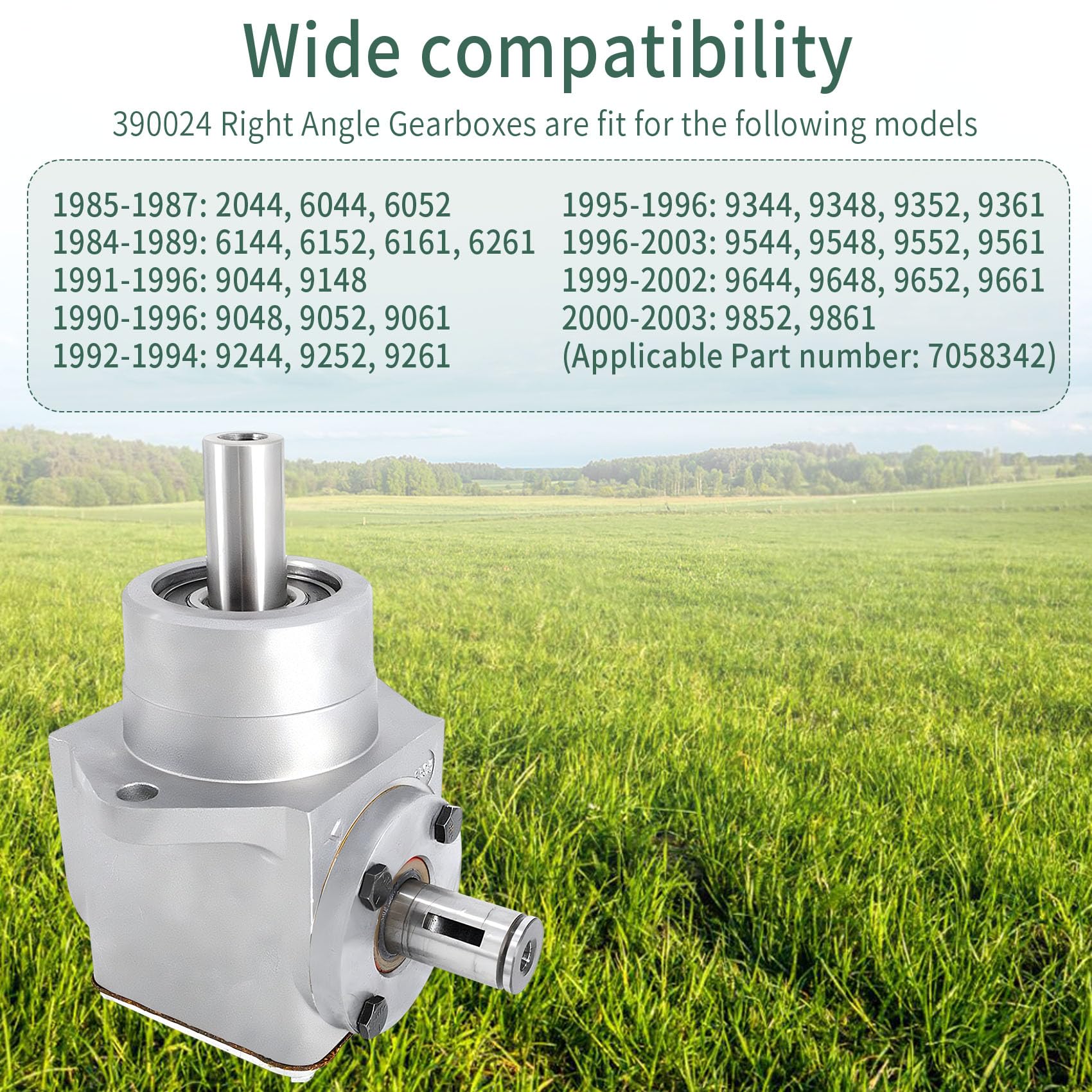 390024 Right Angle Gearbox - CCW Rotation - Compatible with Grasshopper Front Mount Mowers (44