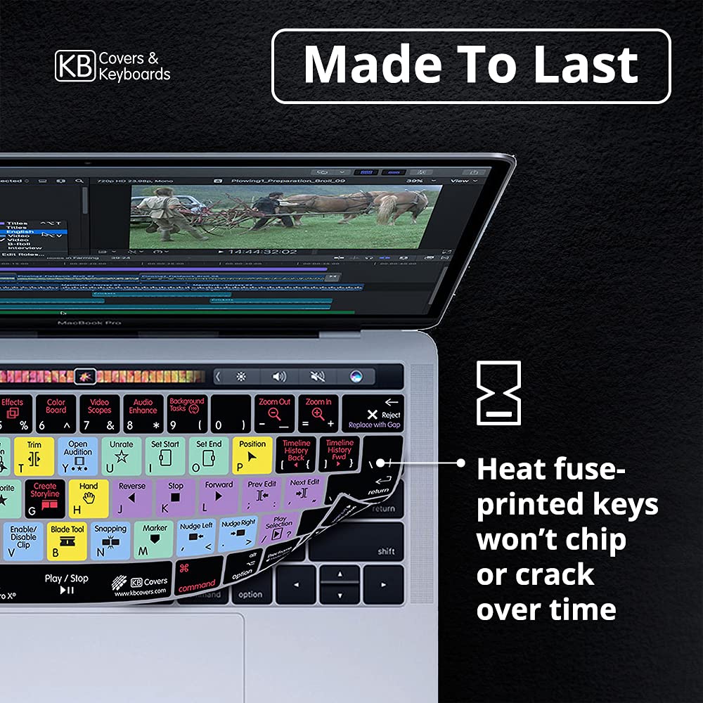 Final Cut Pro Keyboard Cover Skin for MacBook Air 13-inch (2020 & Newer Models) | Silicone Keyboard Protector | Dust & Liquid Resistant | Perfect for Video Editors & Content Creators