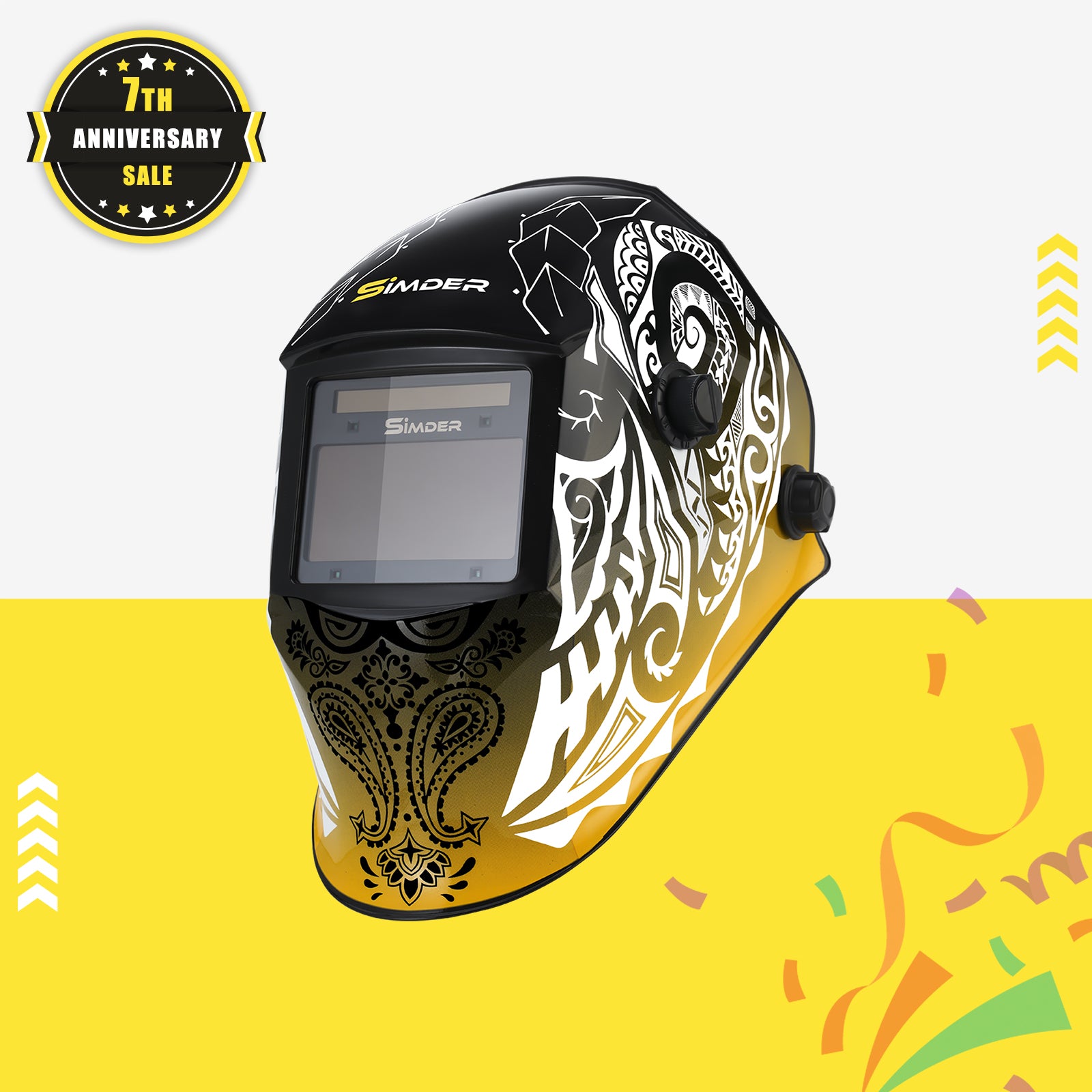 SSimder Auto Darkening Welding Helmet RL 500L with True View Technology - Premium Solar Powered Welder Mask for Arc, MIG, TIG Welding - Ideal for Metal Fabrication, Construction & DIY Projects