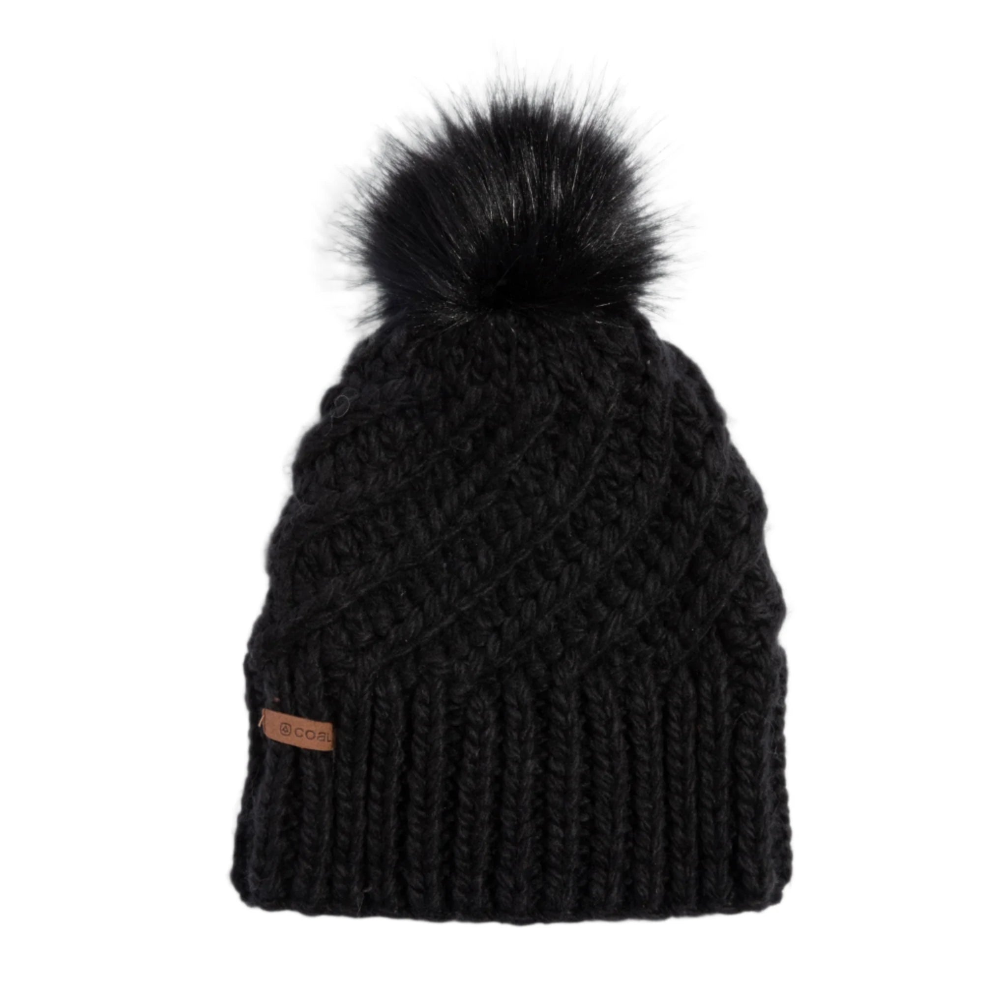 Coal Women's Maizy Tall Pom Beanie - Winter Knit Hat with Faux Fur Pom for Women & Girls - Perfect for Snowboarding, Skiing & Cold Weather Fashion