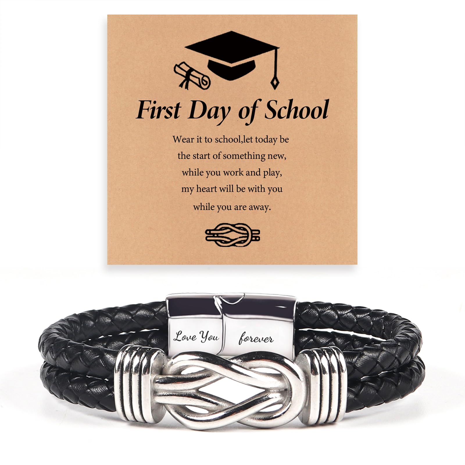 Handmade Braided Leather Bracelet for Men - Stylish & Durable Gift for Birthday, Christmas, Anniversary, Graduation - Perfect for Casual Wear, Outdoor Adventures & Special Occasions