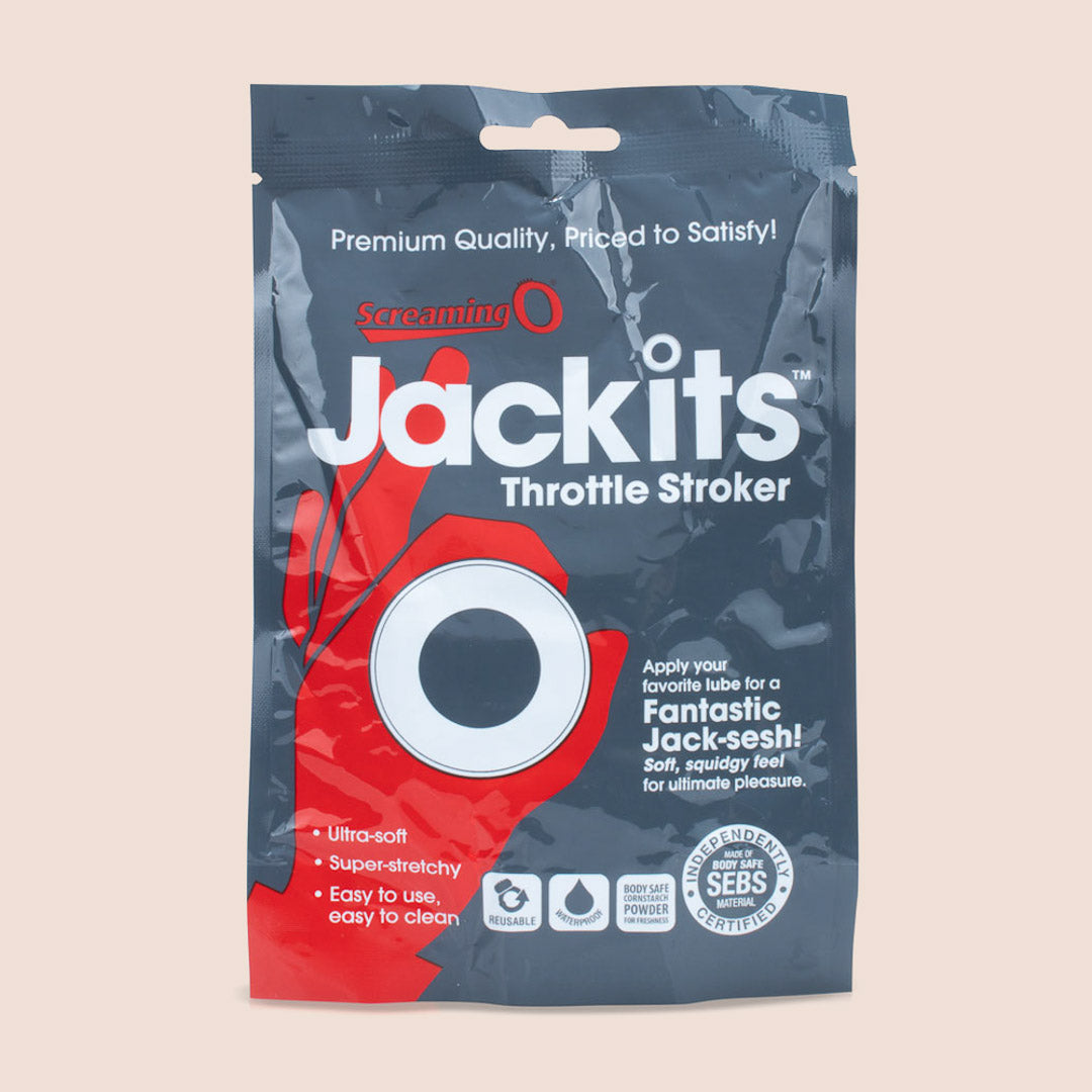 Screaming O Jackits Throttle Stroker Ultra Soft Male Masturbator - Realistic Feel & Waterproof Design for Solo Pleasure & Couples Play