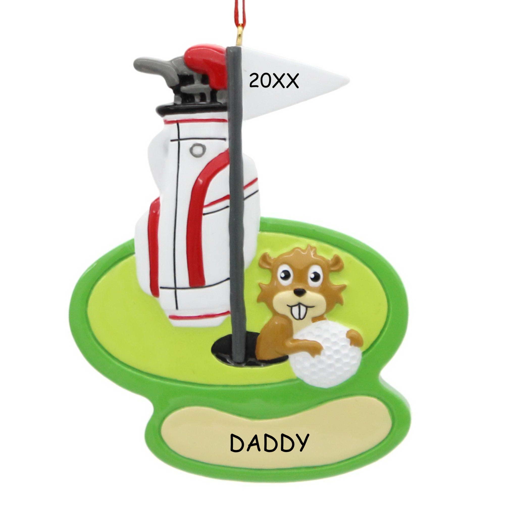 Custom Golf Christmas Ornament - Personalized Golf Gopher Decor for Golf Lovers - Perfect for Holiday Tree Decorations & Golf Tournament Gifts