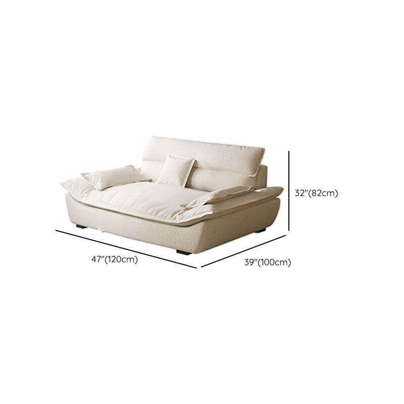 Modern White Pine Wood Standard Sofa with Cushion Back & Pillow Top Arm - 3/4/6 Seater Sofa with Concealed Support - Perfect for Living Room, Lounge & Home Decor