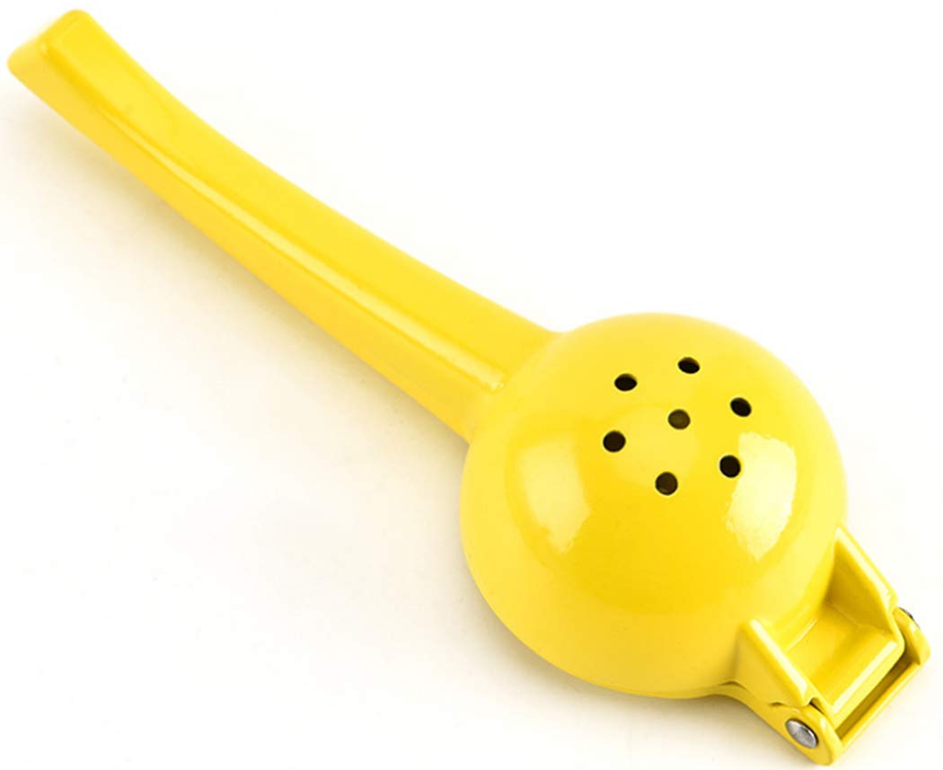 Premium Handheld Lemon Squeezer - Manual Citrus Juicer for Lime, Orange & Grapefruit - Durable Yellow Kitchen Tool for Fresh Juice, Cocktails & Healthy Drinks