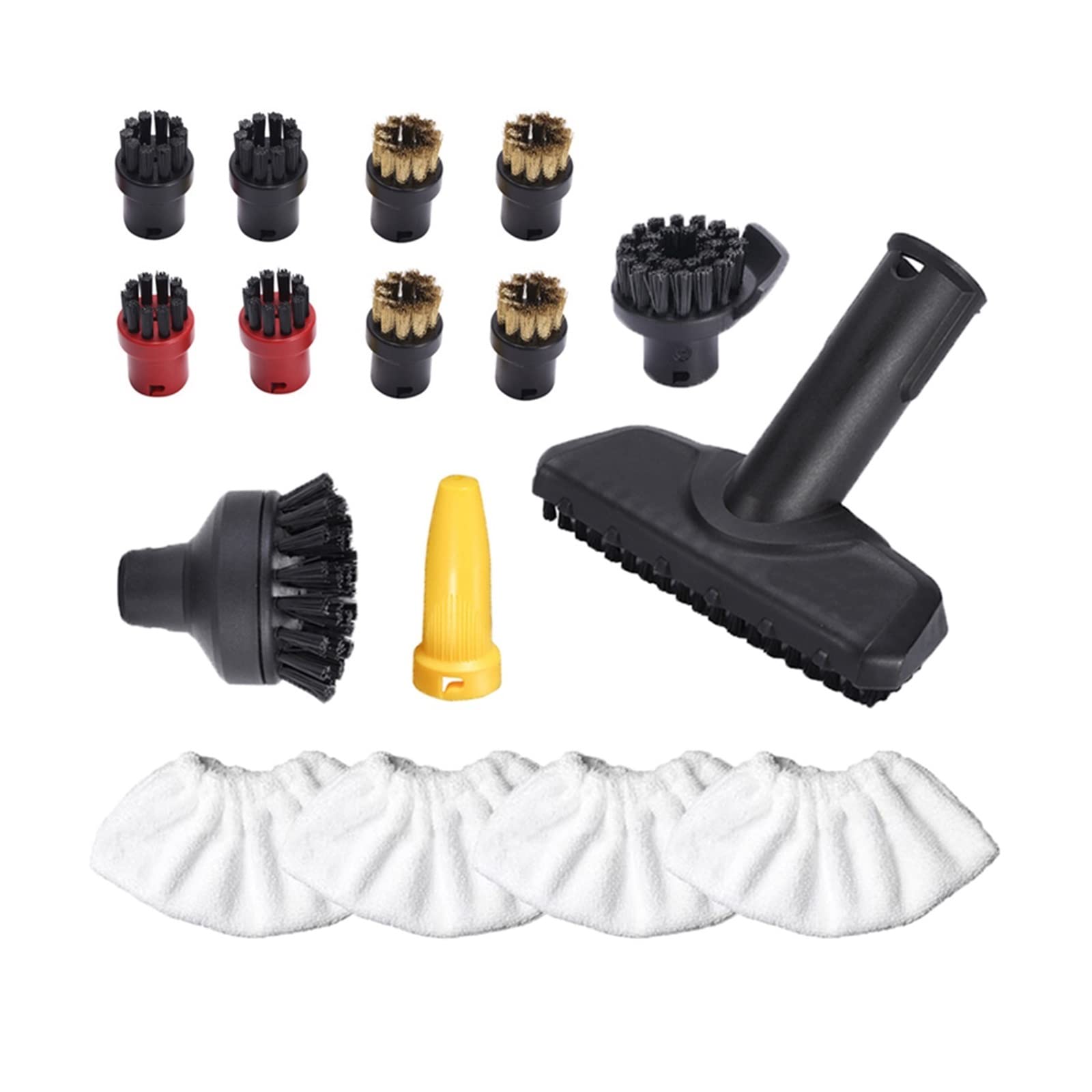 Karcher SC Series SC1 SC2 SC3 SC4 SC5 Steam Cleaner Replacement Brush Head Cover - Round Extension Nozzle Kit (Set 2) - Perfect for Deep Cleaning Floors, Tiles, and Grout