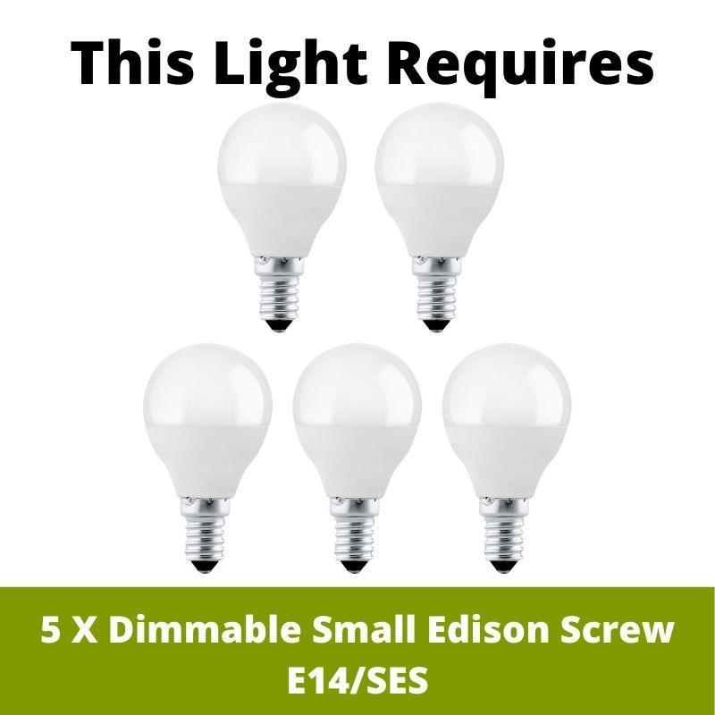 Modern Chrome & Double Glass 5-Light Pendant Chandelier - Perfect for Dining Room, Kitchen Island or Entryway Lighting