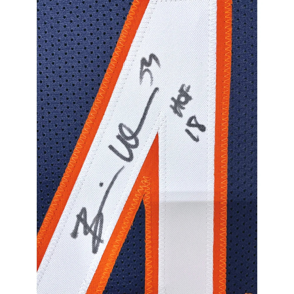 Brian Urlacher Autographed Chicago Bears Jersey - Framed BAS Signed Inscribed HOF Collectible - Perfect for Sports Memorabilia Displays, Man Cave Decor & NFL Fan Gifts