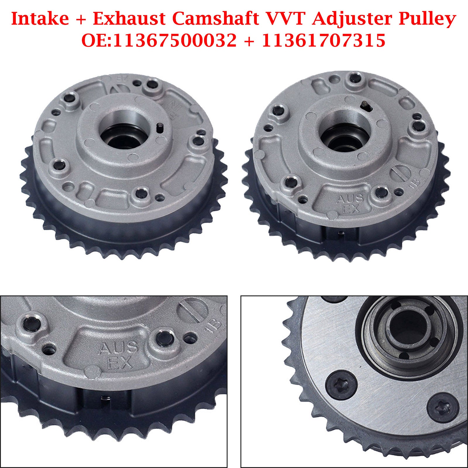 BMW E46 E81 E82 E87 E90 E91 Intake & Exhaust Camshaft VVT Adjuster Pulley - Replacement Engine Part for BMW 3 Series 1 Series - Perfect for Performance Upgrades & Engine Repairs