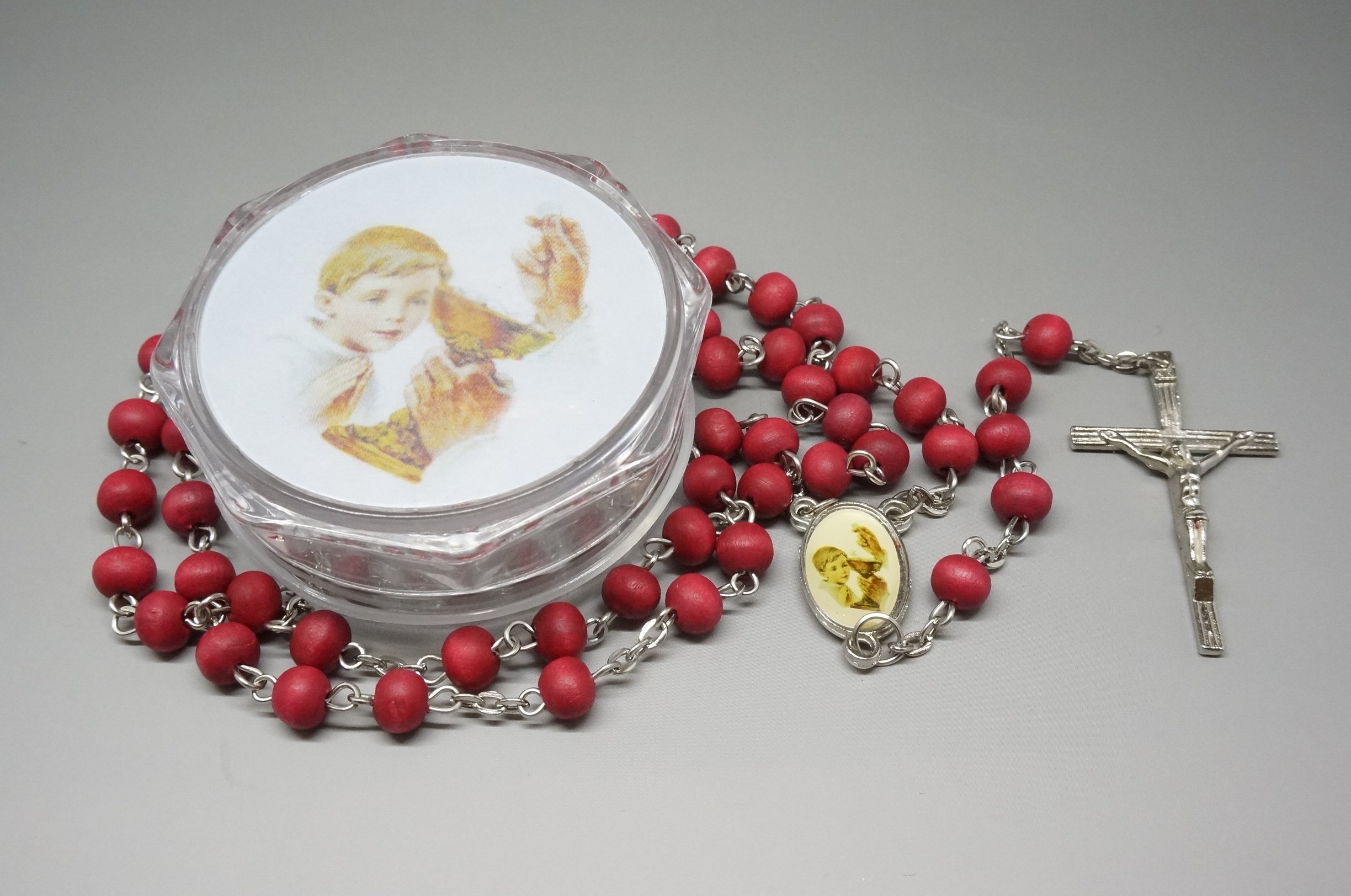Boys First Communion Rosary - Handcrafted Rosewood Scented Catholic Prayer Beads with Gift Box | Perfect for First Holy Communion, Confirmation & Religious Gifts