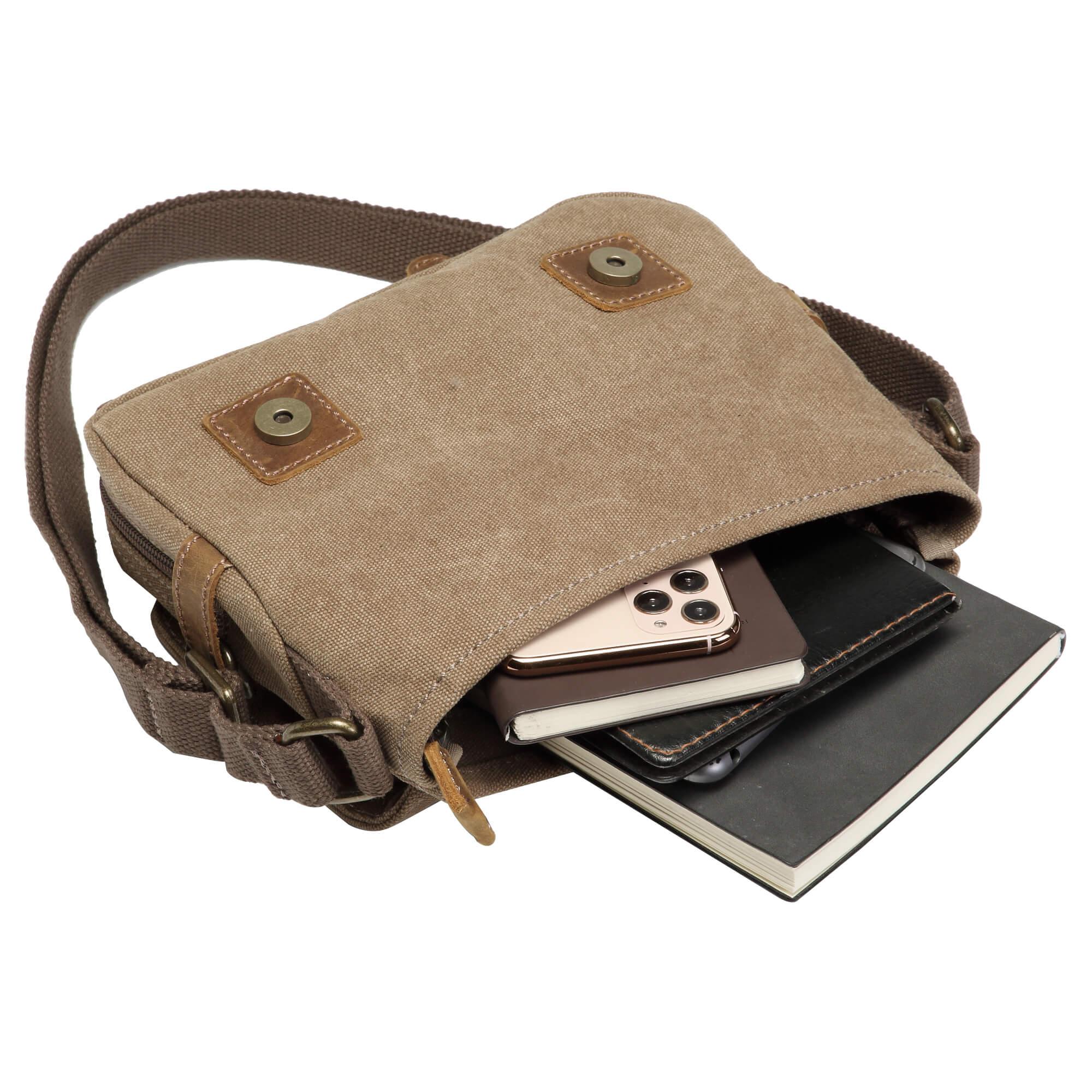 Troop London Classic Canvas Crossbody Bag - Stylish & Durable Travel Bag for Men & Women | Perfect for Daily Commute, Weekend Trips & Outdoor Adventures