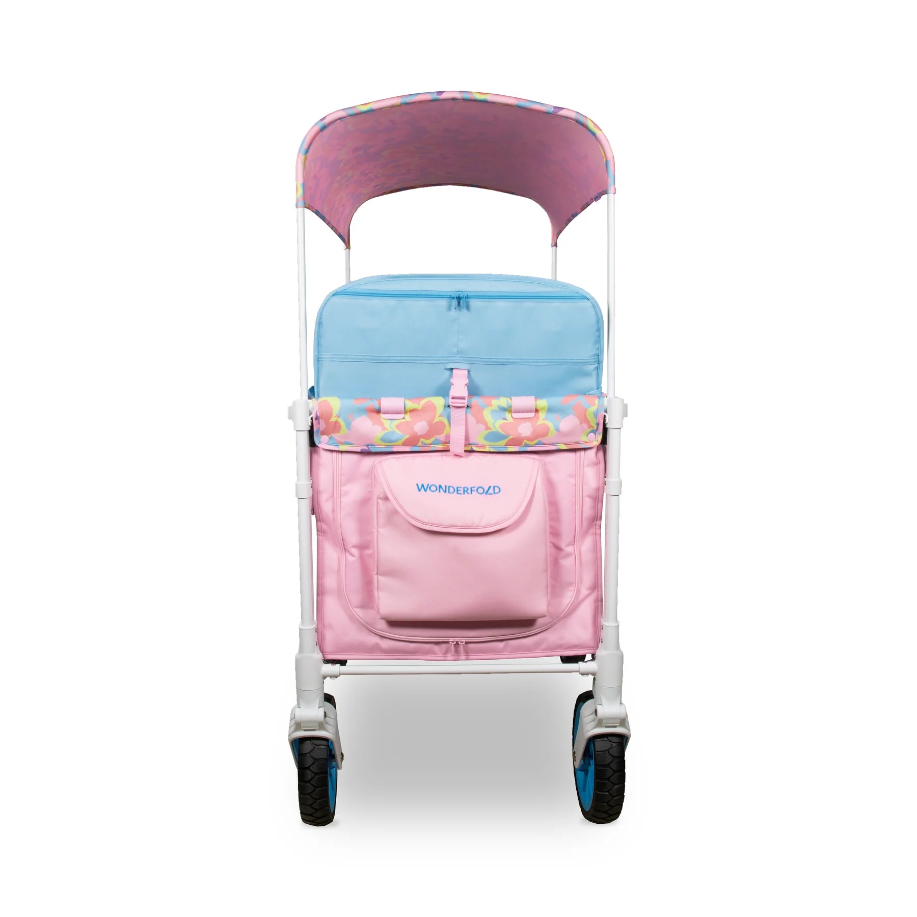 WonderFold W4 Petal Pop Stroller Wagon - Limited Edition Baby Stroller & Wagon Hybrid for Outdoor Adventures, Park Visits, and Beach Trips