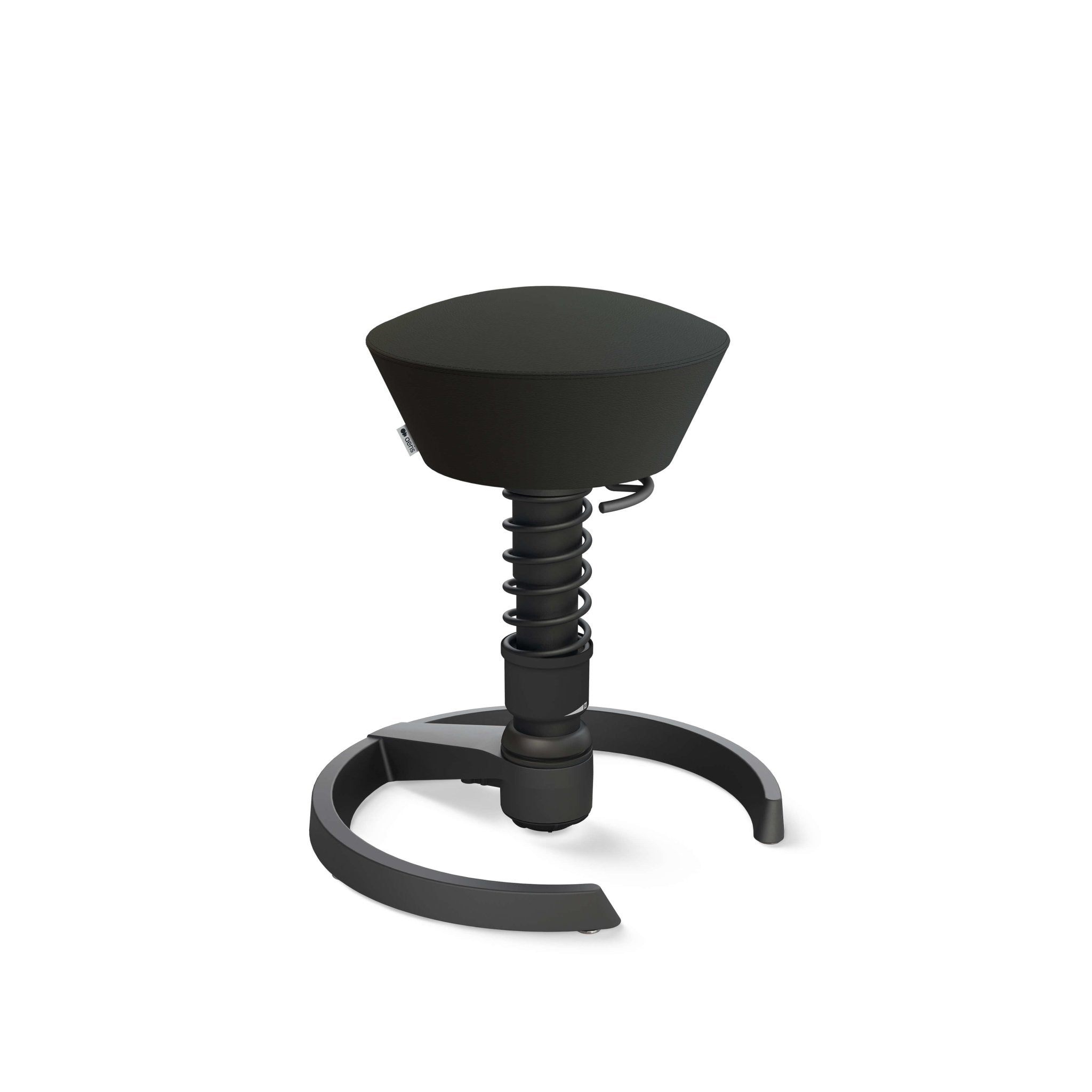 Aeris Swopper Active Sitting Stool - Ergonomic Black Glider Chair for Office & Home - Improve Posture & Core Strength While Working or Gaming