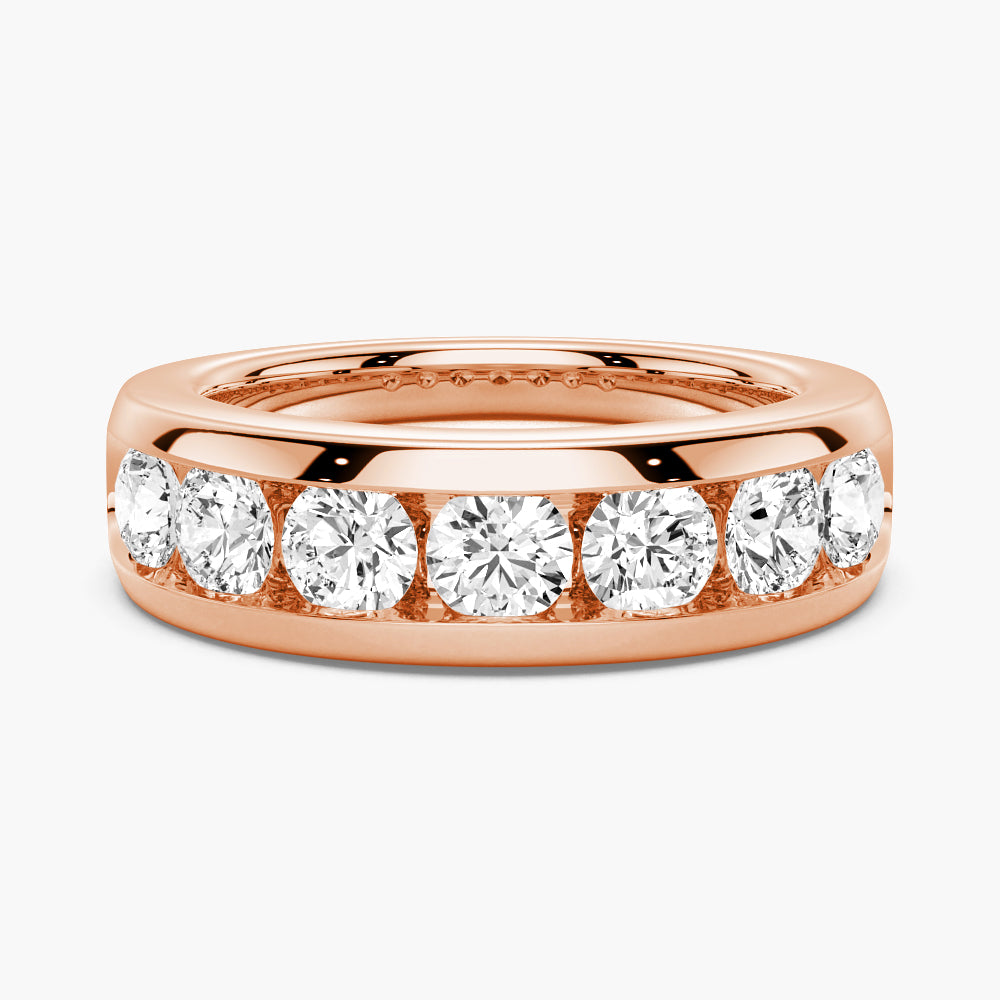 8mm Channel Set Moissanite Men's Wedding Band - Durable & Hypoallergenic Tungsten Ring for Grooms, Engagement & Anniversary Gifts - Perfect for Everyday Wear & Special Occasions