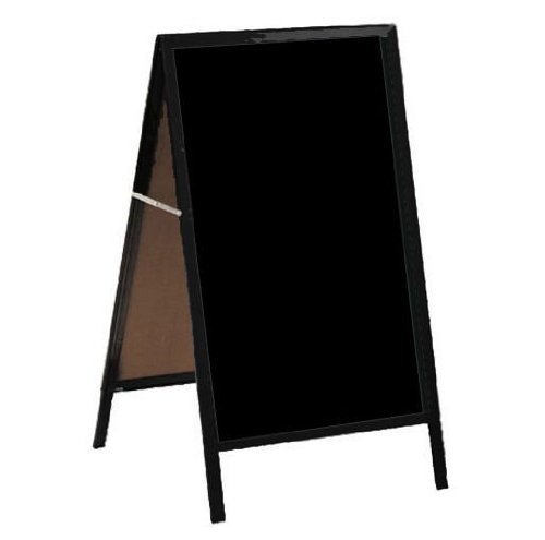 Aarco Products MA-11 A-Frame Sidewalk Board - Black Dry Erase Markerboard with Red Oak Frame - Perfect for Outdoor Signage, Sidewalk Sales, and Restaurant Menu Boards