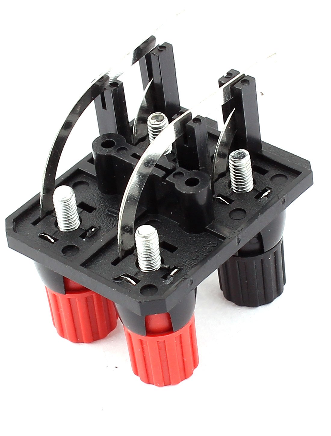 2-Pack 4mm Banana Plug Speaker Binding Post Connectors - 4 Position Audio & Video Terminals for Home Theater & Hi-Fi Systems