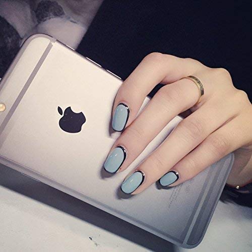 JBRD TOYS 100 Pcs Acrylic Fake Nails Set with 3g Nail Glue - Reusable Artificial Press on Nails for Women, DIY Manicure at Home, Party & Special Occasions