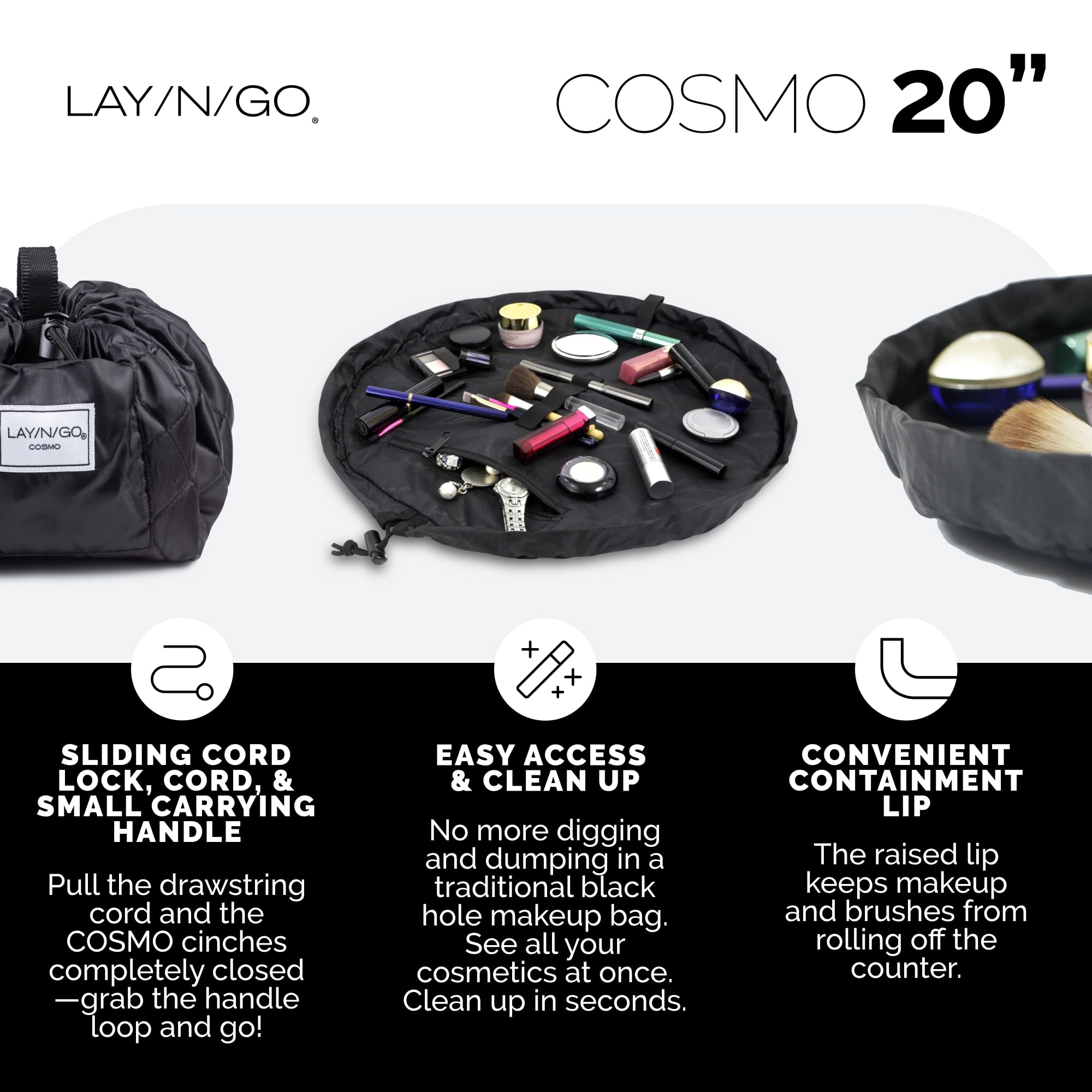 Lay-n-Go Cosmetic Bag Organizer - 20