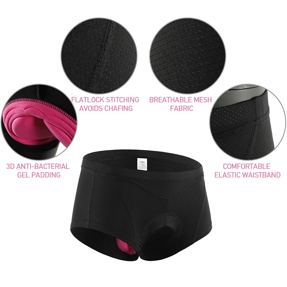 **Women's 3D Gel Padded Cycling Shorts - Breathable Bike Underwear for Comfort & Support - Perfect for Road Biking, Spinning & Indoor Cycling**