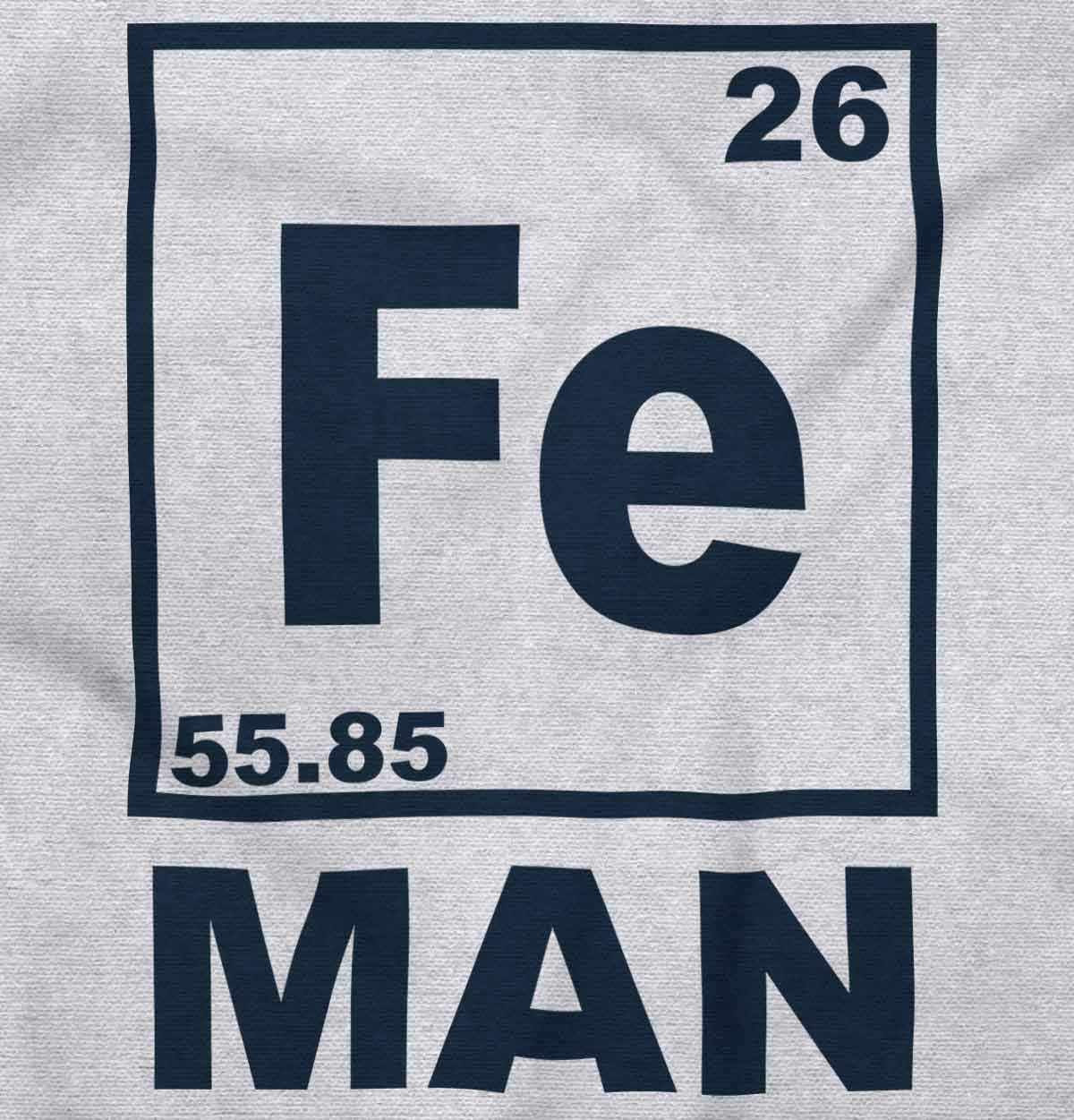Iron Element Science Superhero Graphic T-Shirt for Men - Perfect for Comic Con, Cosplay & Science Enthusiasts