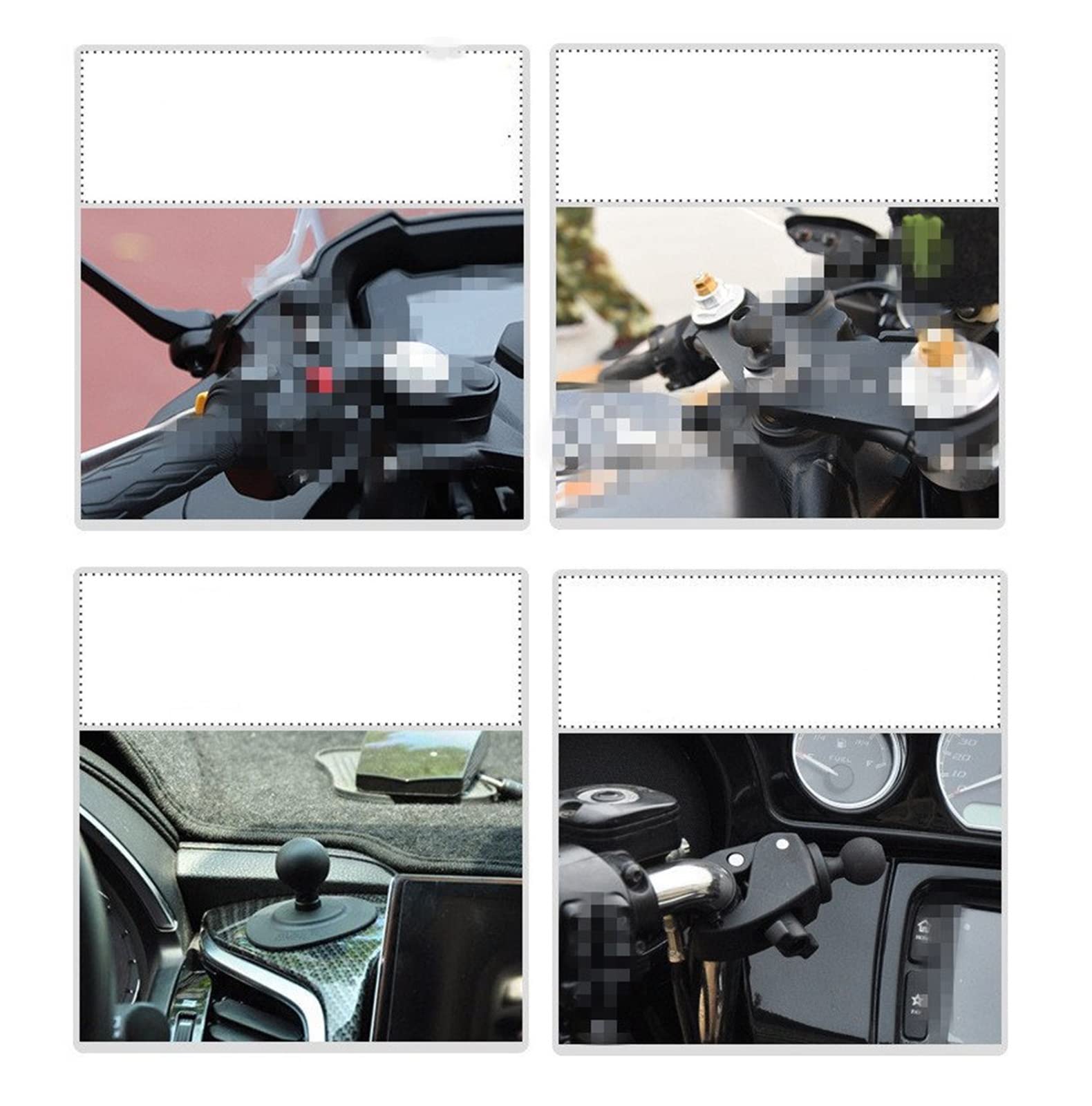 360° Rotatable Motorcycle & Bicycle Handlebar Phone Mount - Universal Bike Mirror Phone Holder for Safe Riding (Black) - Perfect for GPS Navigation & Adventure Cycling