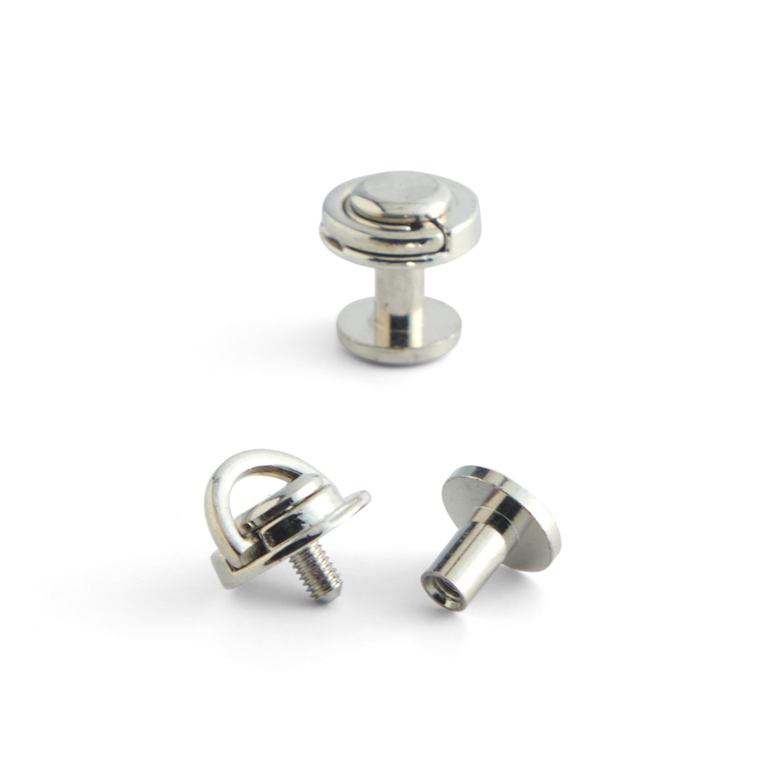2 Pack Screw Post with D Ring - Heavy Duty Metal Binder Rings for Organizing Documents, Notebooks, and Office Supplies - Perfect for Filing, Scrapbooking, and DIY Projects