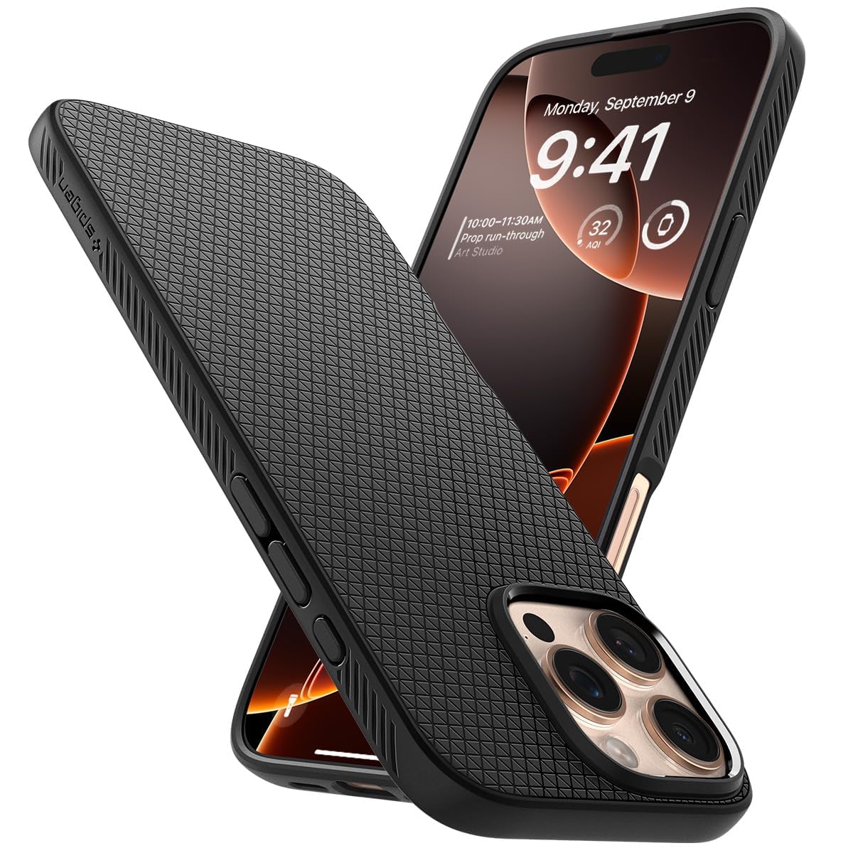Spigen Liquid Air Armor Case for iPhone 16 Pro Max (2024) - Slim Matte Black Protective Cover | Shockproof & Scratch Resistant | Perfect for Work, Travel & Outdoor Activities