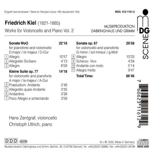 Kiel: Complete Works for Cello & Piano, Vol. 2 | Classical Music CD | Perfect for Romantic Dinners, Study Sessions & Relaxation