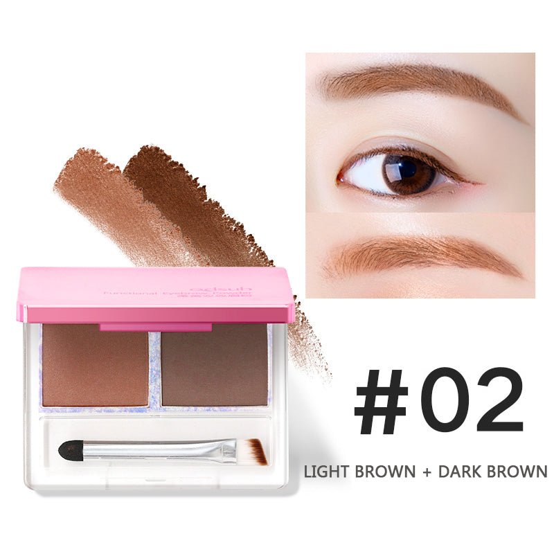 QUTY Soft Double Finish Eyebrow Powder - Natural Long-Lasting Matte & Shimmer Eyeshadow for Perfect Brows - Ideal for Daily Makeup, Professional Salon Use & Special Occasions