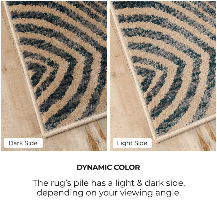 Stylish Abstract Striped Indoor Area Rug & Runner - Soft & Durable for Living Room, Bedroom, or Hallway Decor