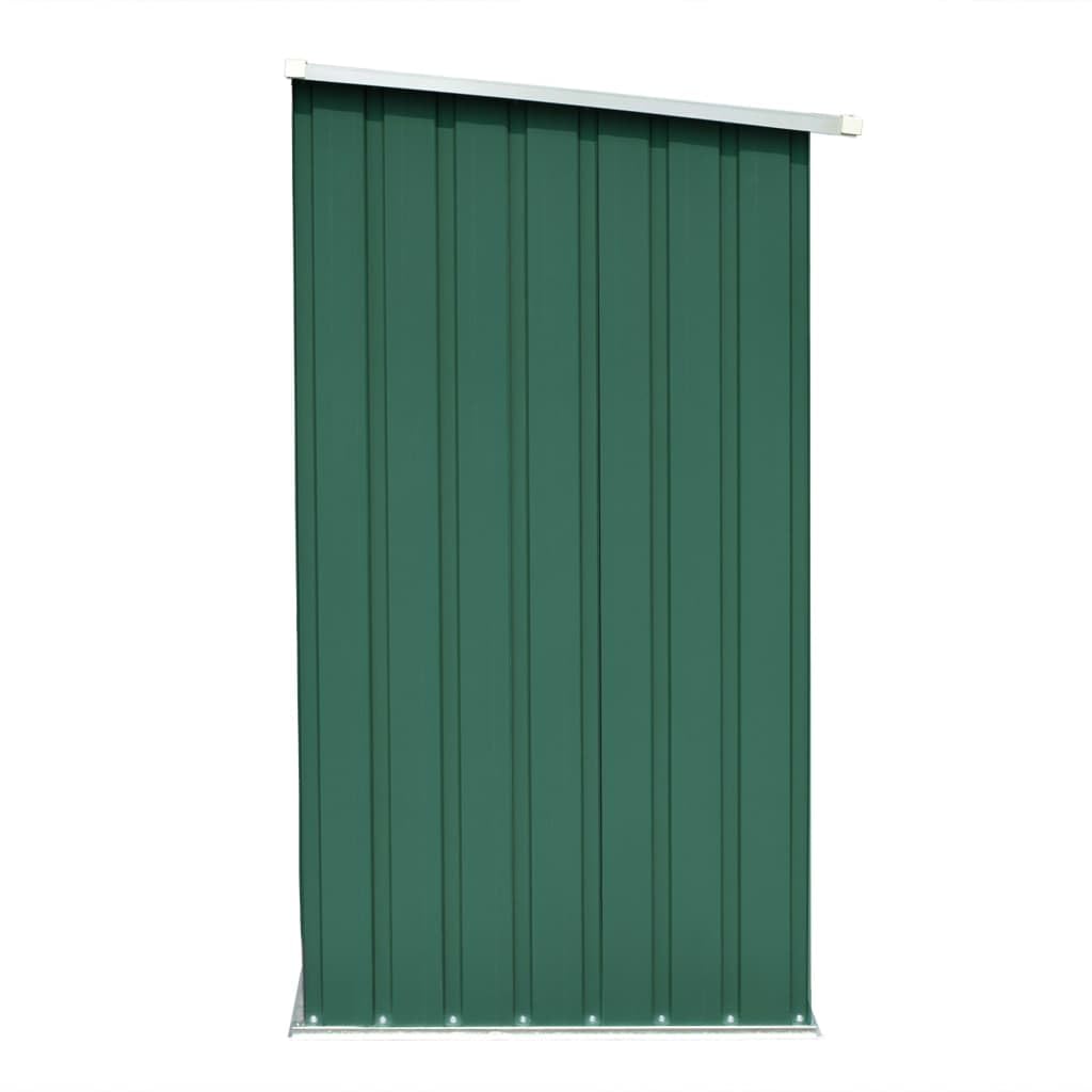 vidaXL Galvanized Steel Firewood Storage Shed - 64.2