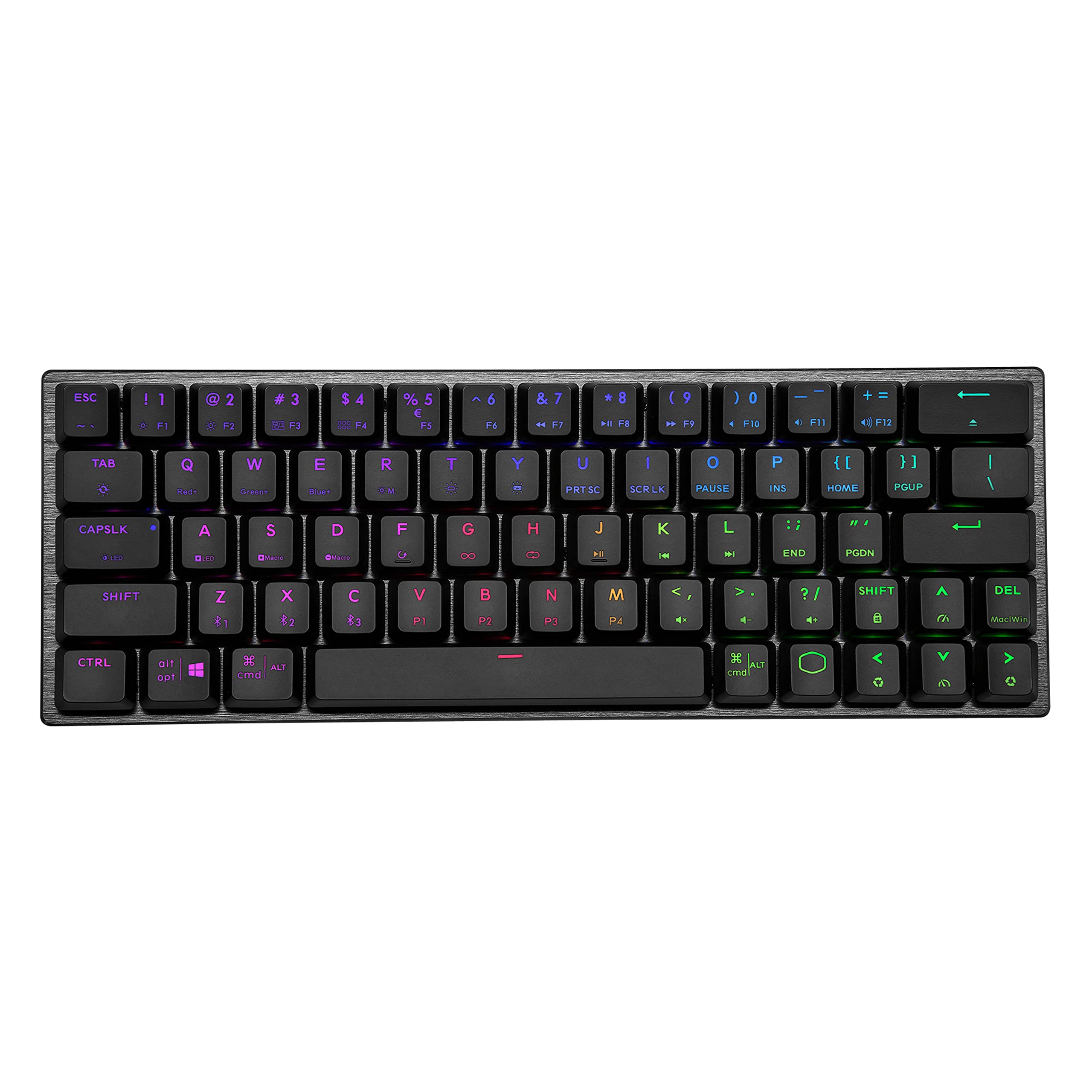 Cooler Master SK622 60% Wireless Bluetooth Mechanical Gaming Keyboard - Low Profile, Blue Switches, RGB Backlit, Ergonomic Design for Mac & Windows (Space Gray, QWERTY) | Perfect for Office Work, Gaming & Programming