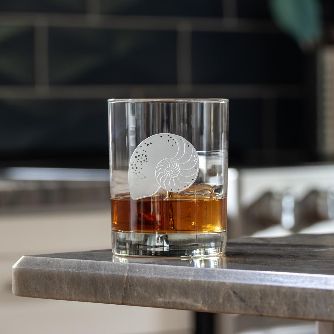 Premium Nautilus 13oz Double Old Fashioned Whiskey Glasses Set of 12 - Heavy Base Cocktail Glasses for Bourbon, Scotch & Whiskey - Perfect for Home Bars, Parties & Gifts
