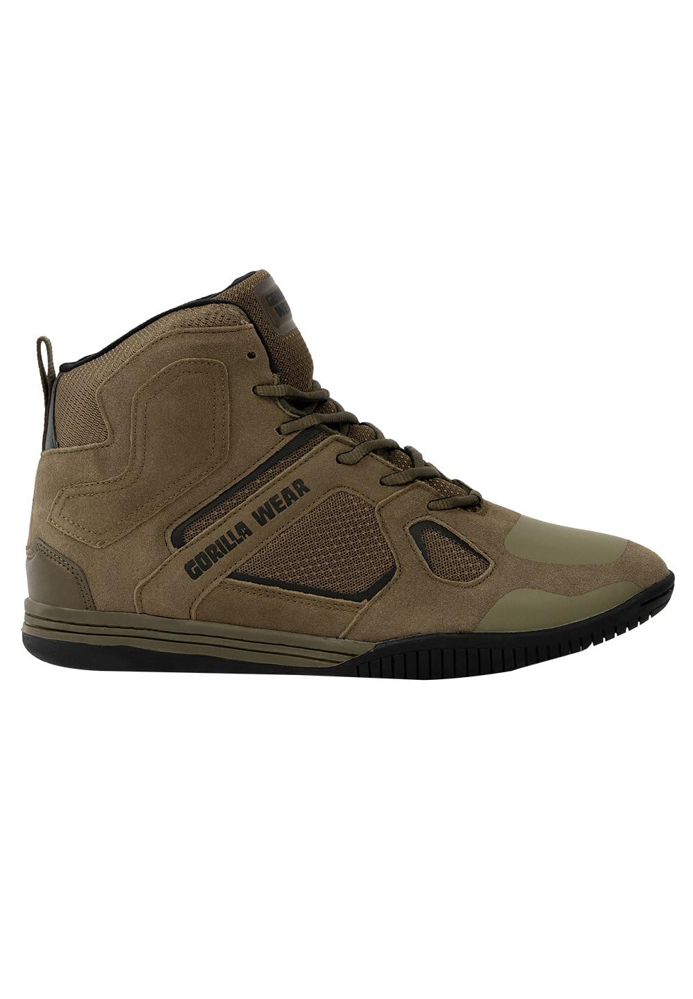 GORILLA WEAR Troy High Top Weightlifting Shoes for Squats, Deadlifts & Powerlifting - Cross Training Gym Shoes for Men & Women in Dark Green - Perfect for Weight Training, Olympic Lifting & Strength Workouts