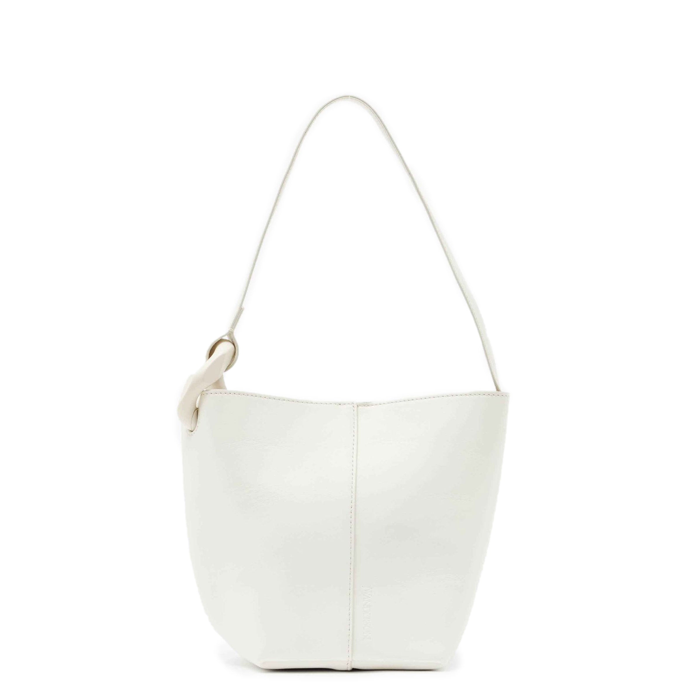 Small Corner Bucket in Off White - Compact Storage Solution for Bathroom, Kitchen & Laundry Room Organization