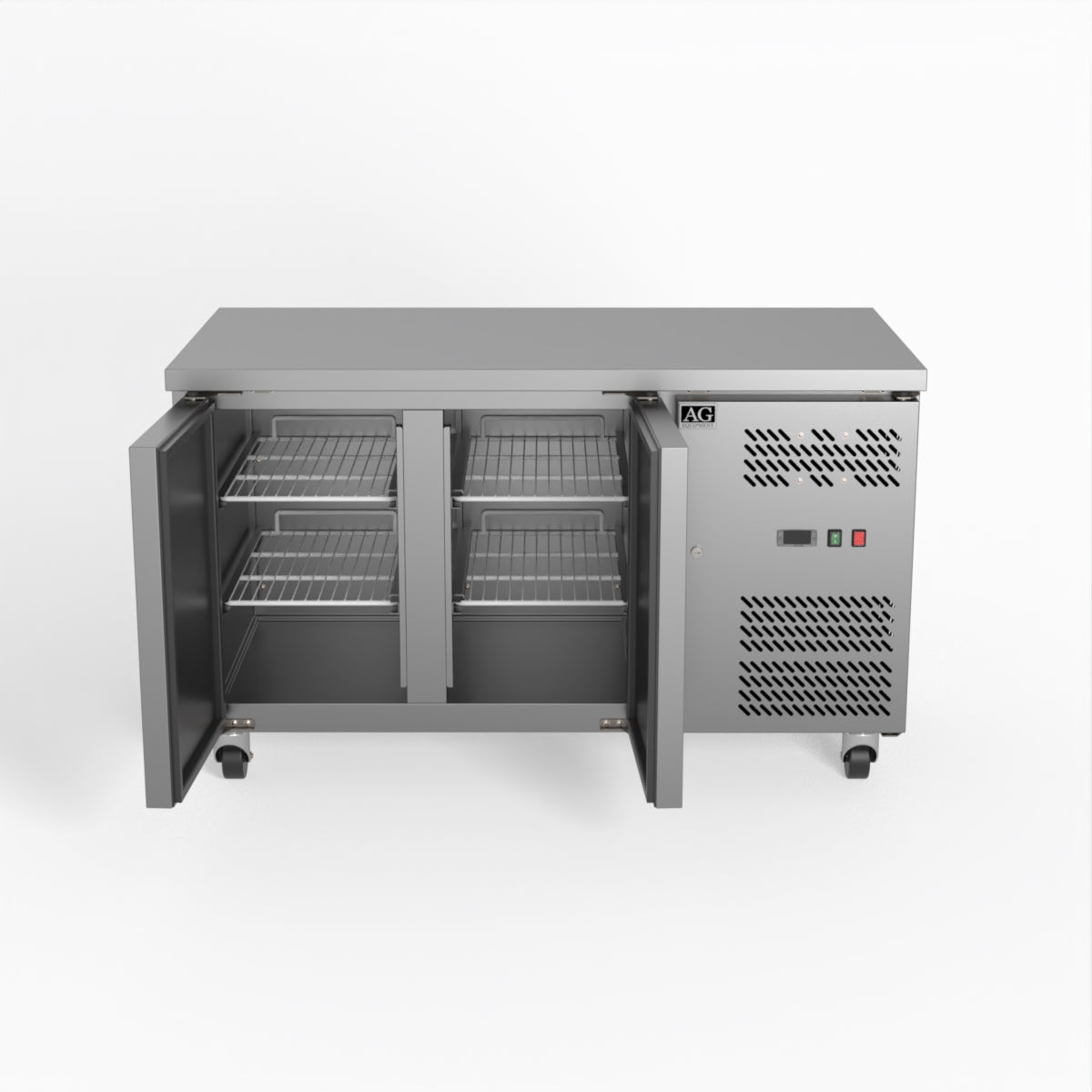 Commercial Under Counter Freezer - 2 Door Worktop Freezer 700mm Depth for Restaurants, Cafes & Food Service Businesses