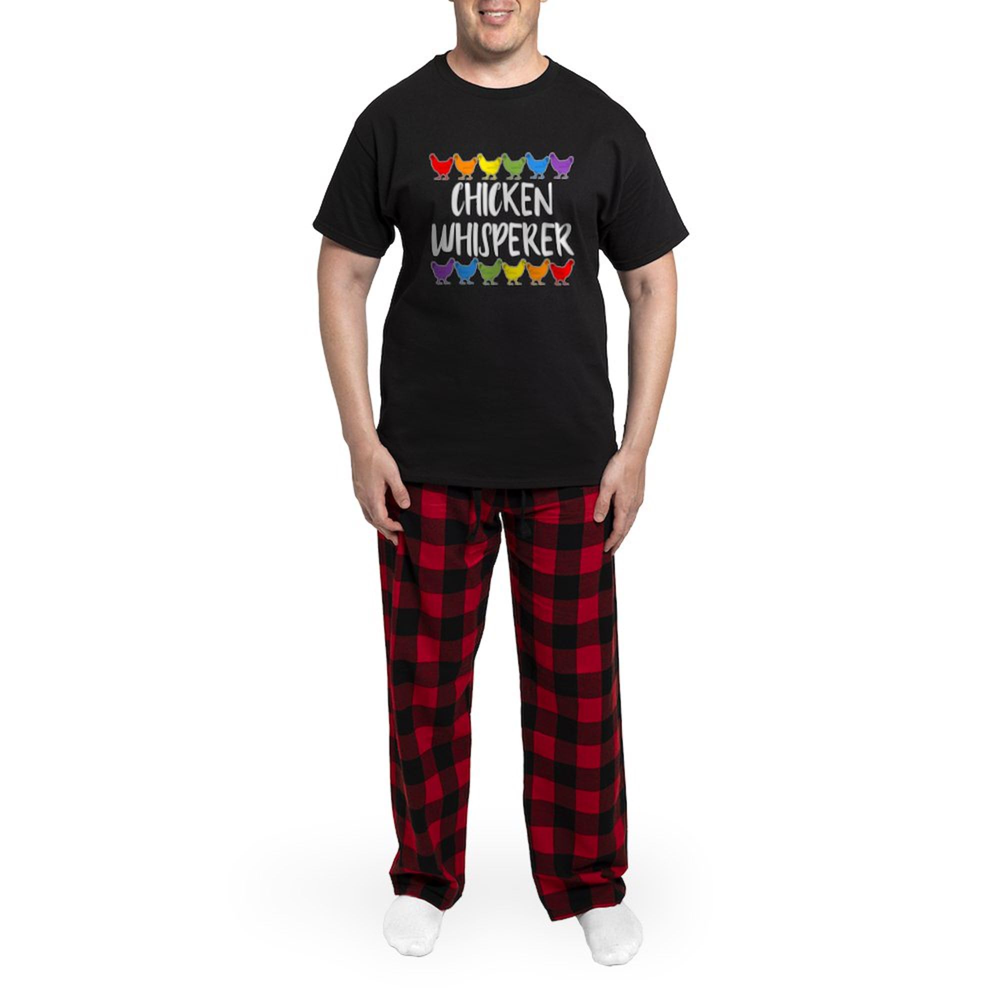 Chicken Whisperer Men's Dark Pajama Set - Comfortable Sleepwear for Men | Cozy Cotton PJs for Lounging & Sleeping | Funny Novelty Pajamas for Poultry Lovers