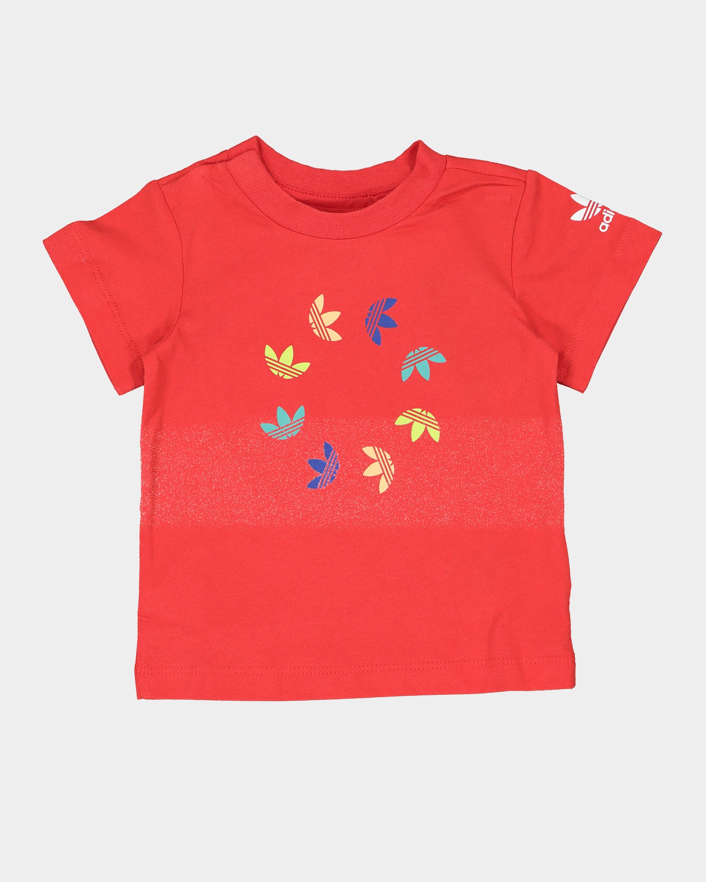 Adidas Infant Adicolor Shorts and T-Shirt Set - Vivid Red 2-Piece Outfit for Baby Boys & Girls - Perfect for Playtime, Daycare, and Family Outings