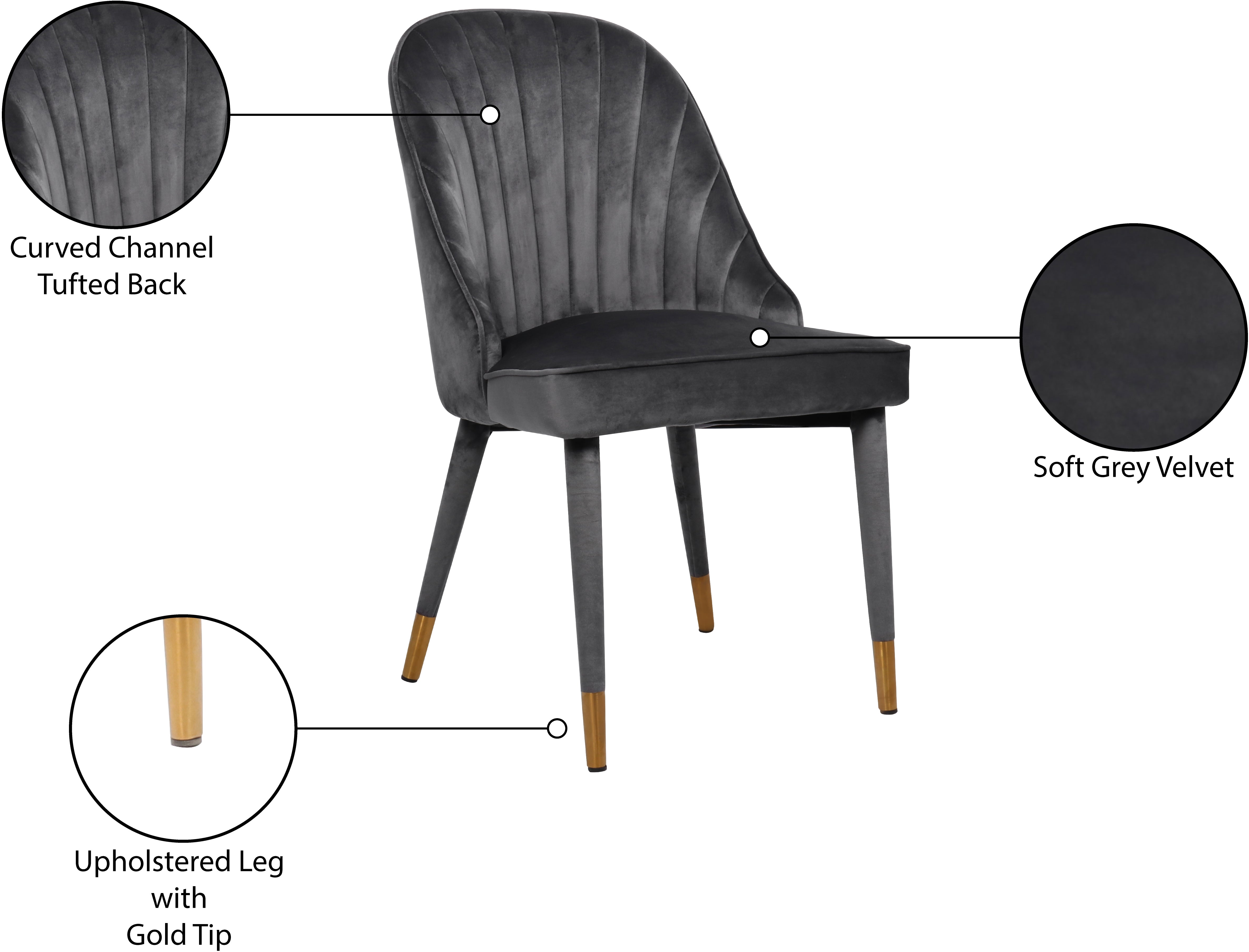 Luxury Belle Velvet Dining Chairs - Soft Upholstered Modern Accent Chairs for Dining Room, Kitchen, or Office - Elegant Home Decor & Comfortable Seating Solution