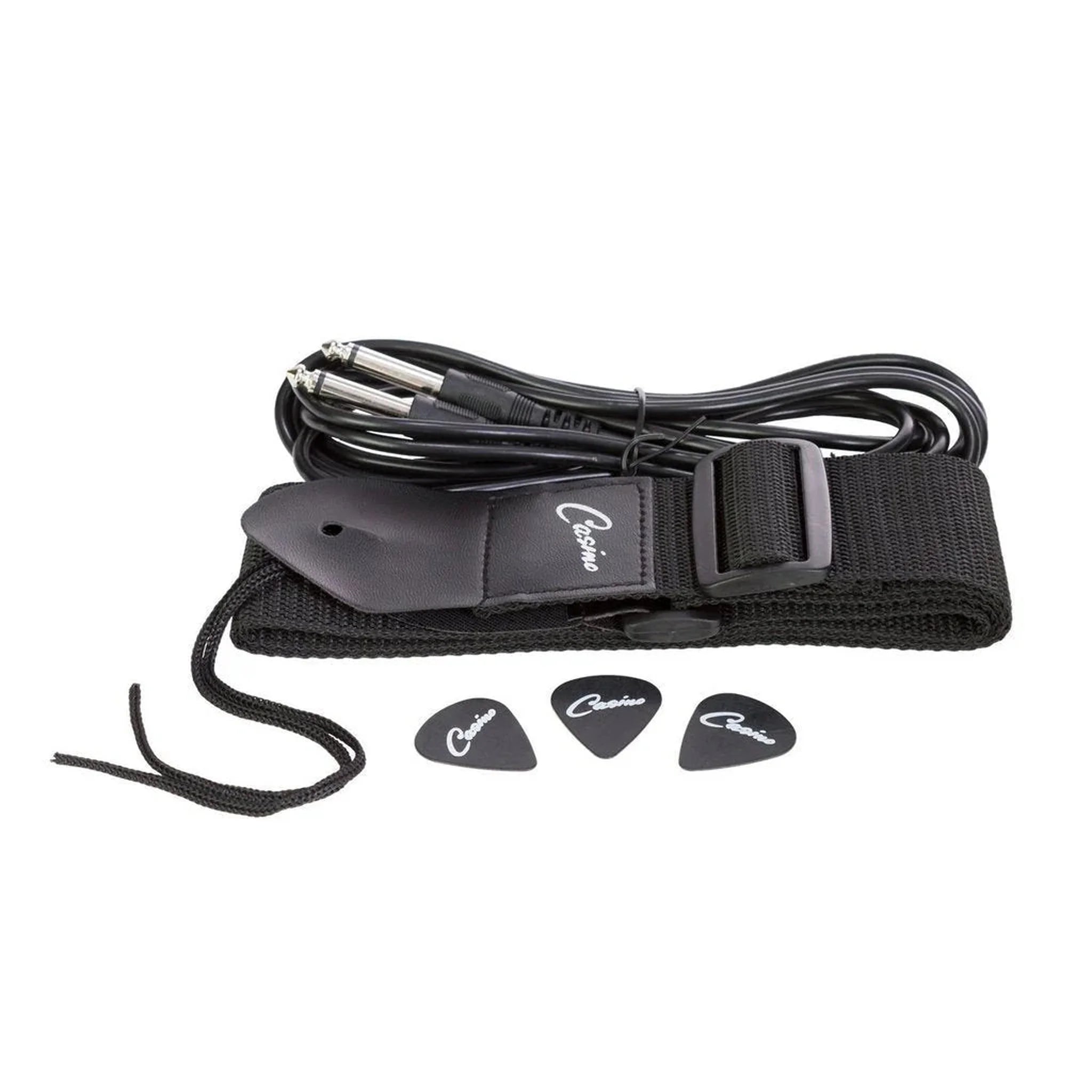 Casino ST Style Short Scale 3/4 Electric Guitar Pack with Sunburst Finish - Perfect for Beginners, Travel & Small Spaces