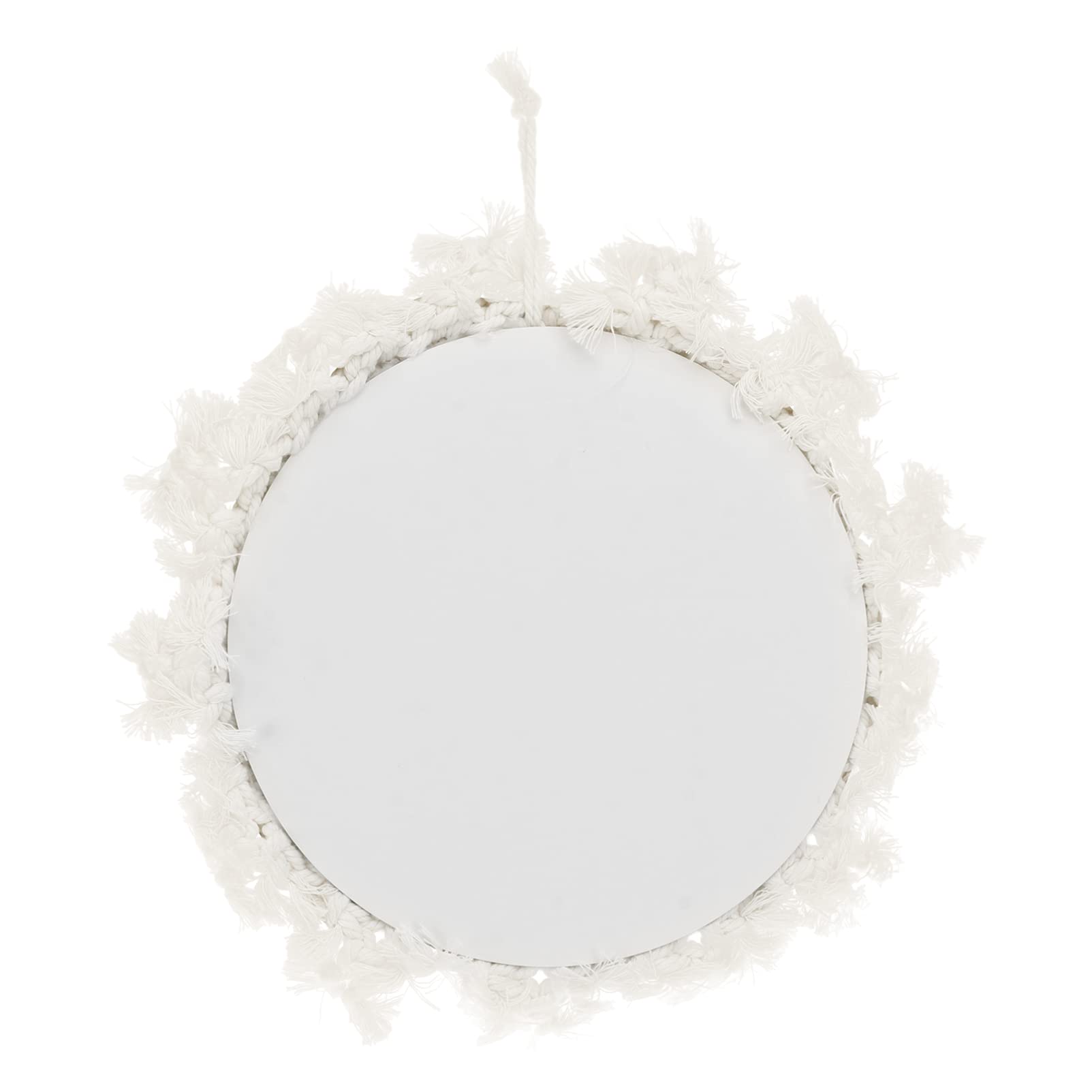 Vintage Tassel Wall Mirror with Lace & Cotton Rope - Hemoton Decorative Vanity Mirror for Bedroom, Bathroom & Living Room Wall Decor | Boho Home Decoration & Dressing Table Mirror
